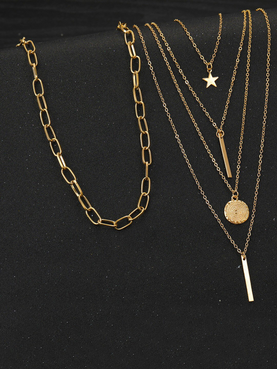 

Vembley Gold-Toned Gold-Plated Layered Necklace