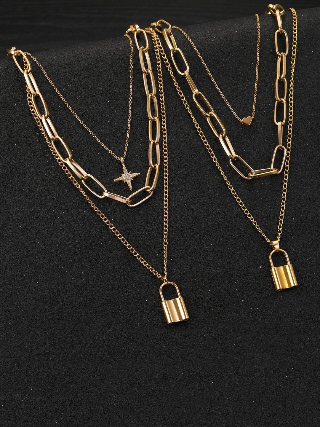 

Vembley Gold-Toned Gold-Plated Layered Necklace