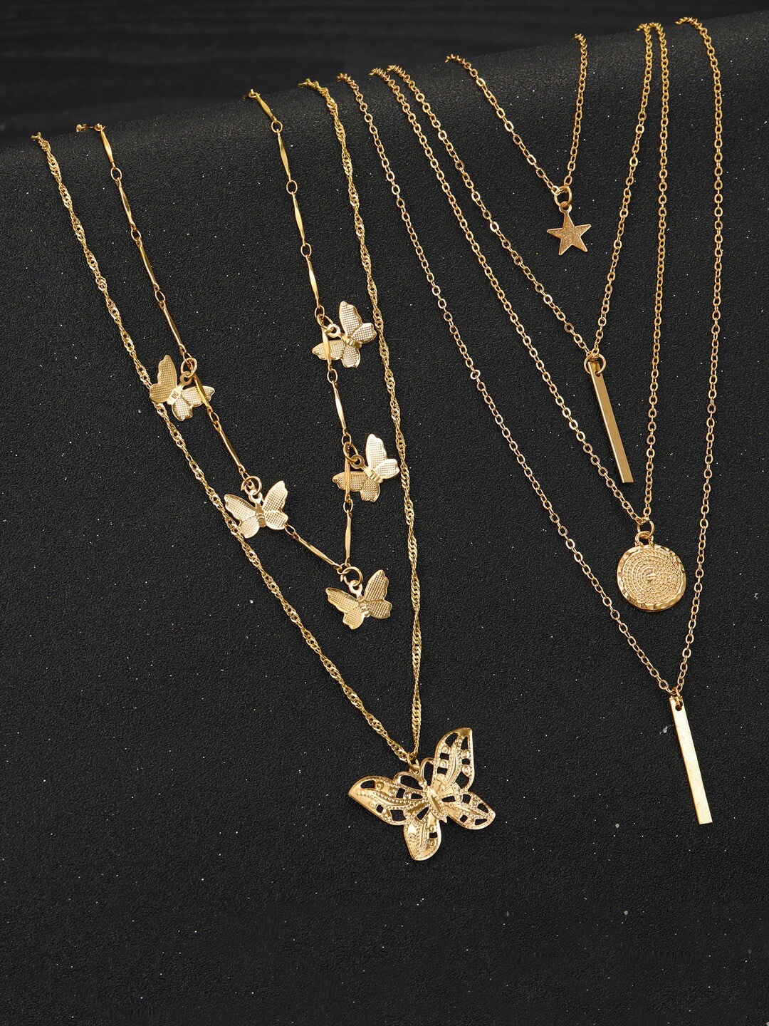 

Vembley Gold-Toned Gold-Plated Layered Necklace