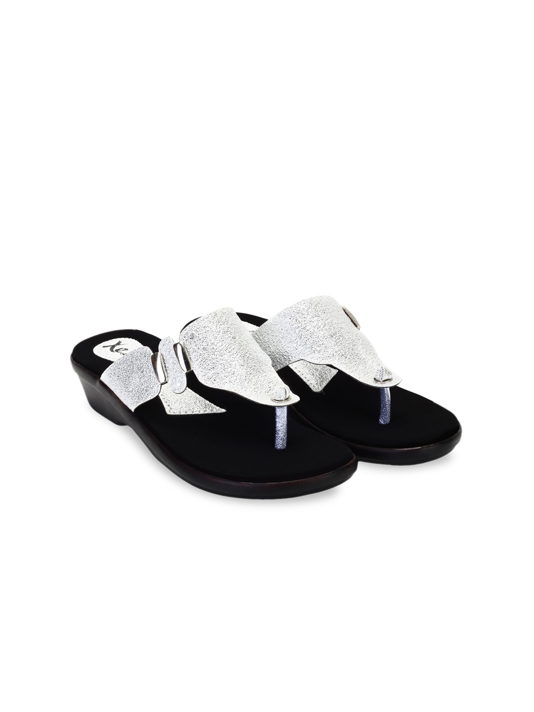 

XE Looks WOMEN Silver-Toned Embellished Wedge Heels