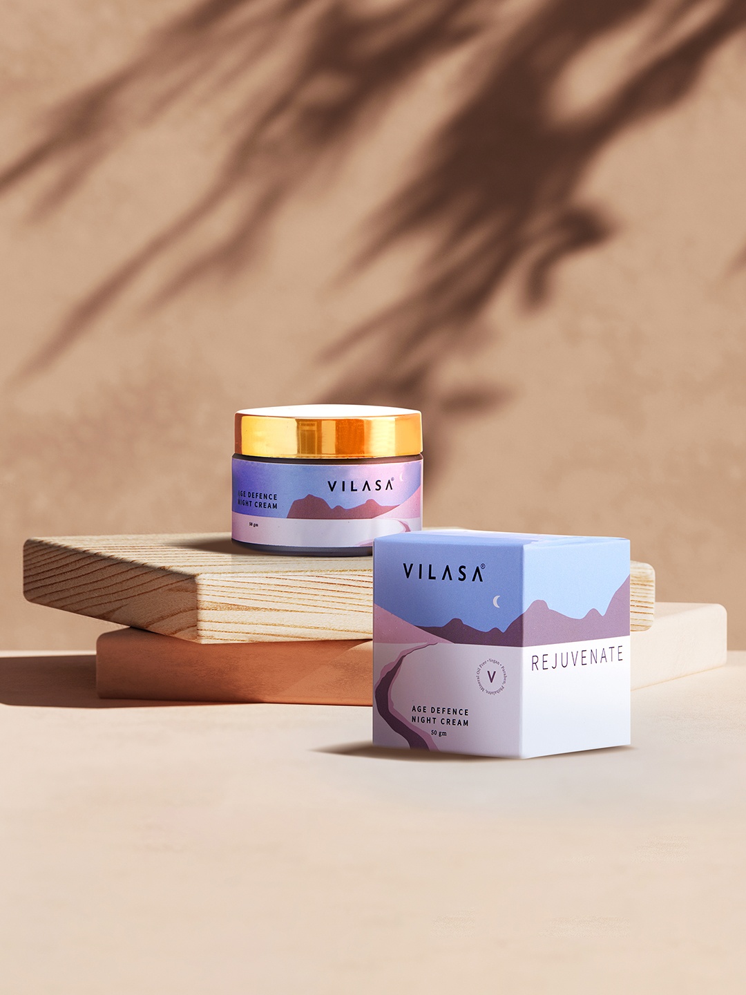 

VILASA Age Defence Night Cream to Delays Ageing & Enhances Skin Elasticity - 50 g, Blue