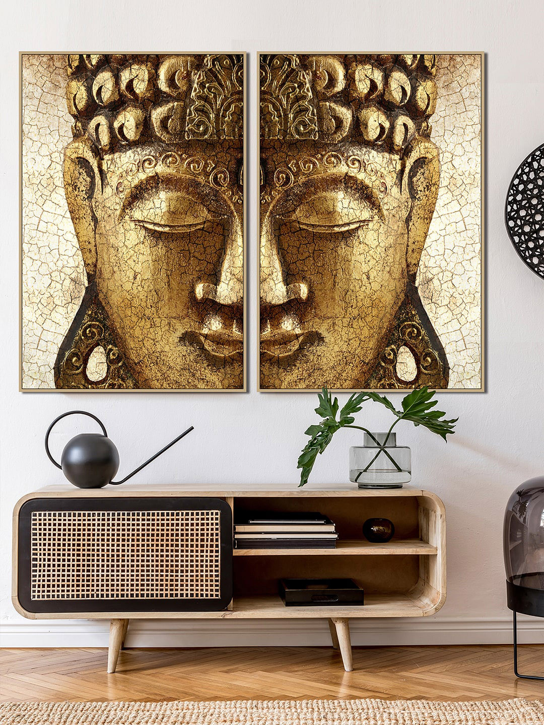 

HomeTown Set of 2 Gold Religious Painting Framed Wall Art