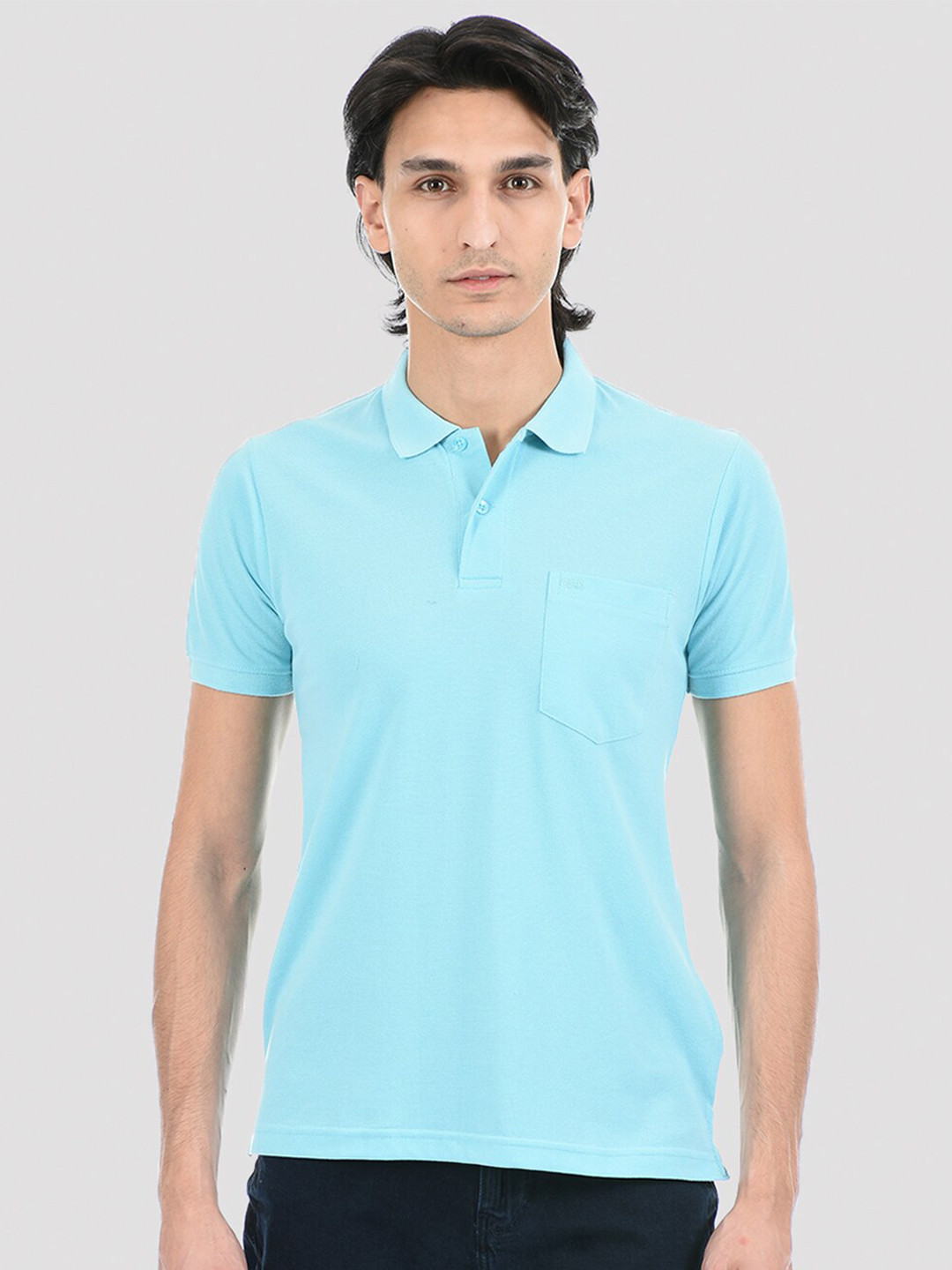 

Cloak & Decker by Monte Carlo Men Blue Polo Collar T-shirt
