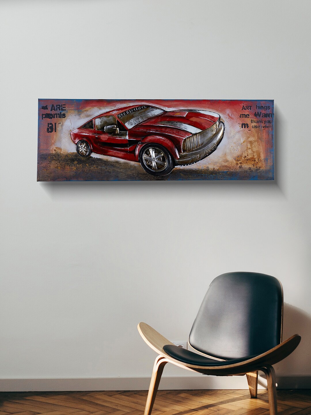 

HomeTown Red Vintage Car Printed Wall Art