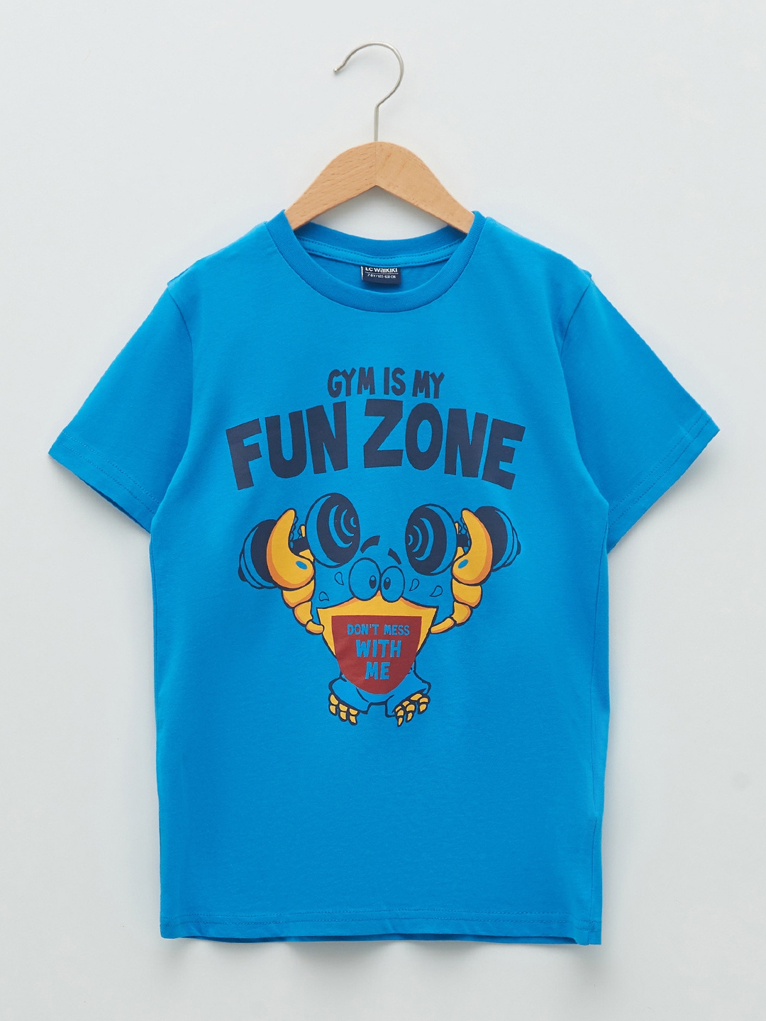 

LC Waikiki Boys Blue & Yellow Printed Pure Cotton T-shirt