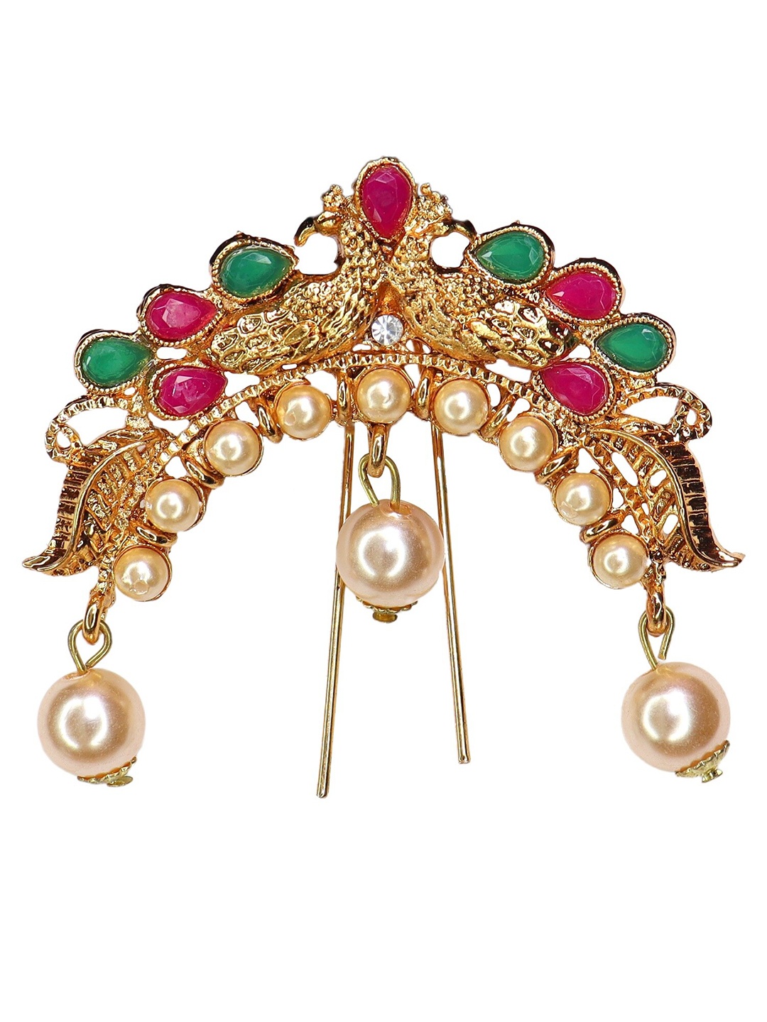 

Krelin Women Gold-Toned & Green Embellished Hair Accessory