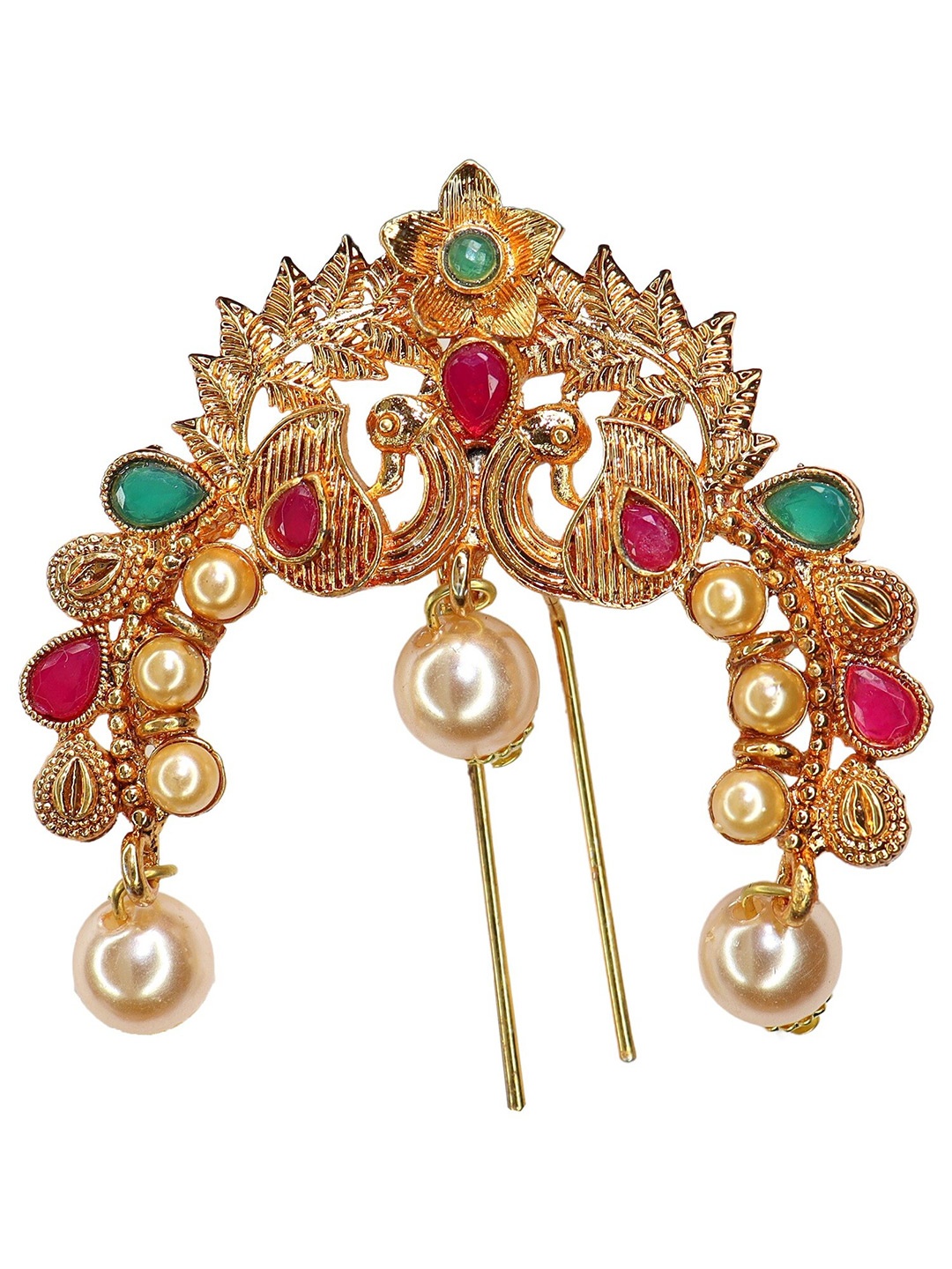 

Krelin Women Gold-Toned & Pink Beaded Hair Accessory