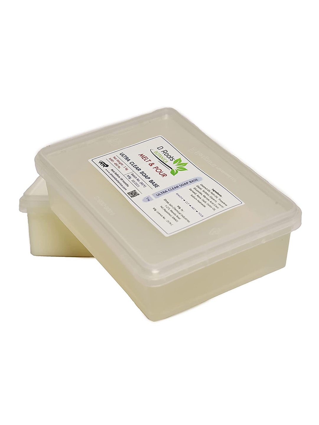 

D Roots Sulphate Free Clear Melt and Pour Soap Base, White