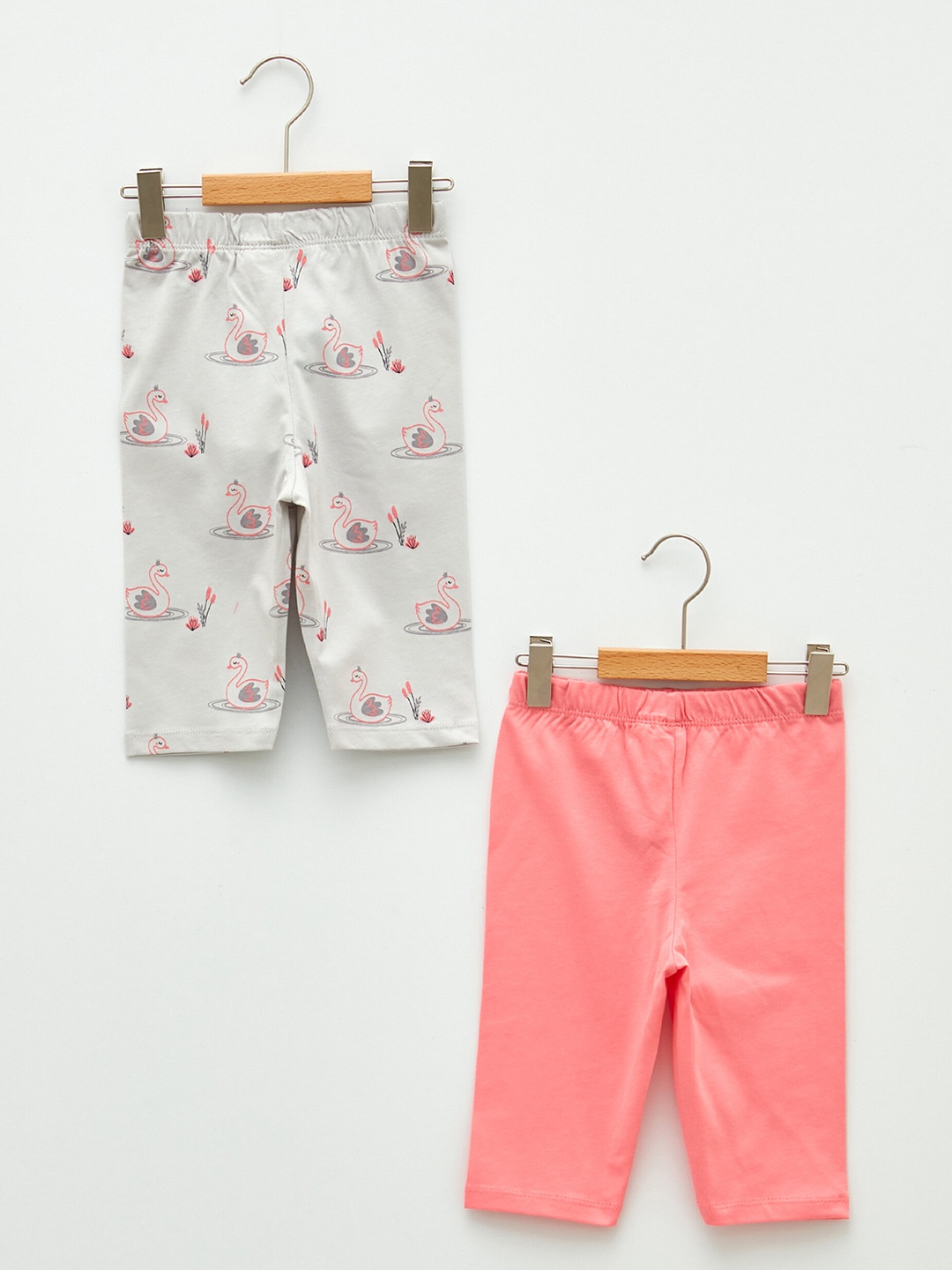 

LC Waikiki Girls Pack of 2 Cotton Leggings, Grey