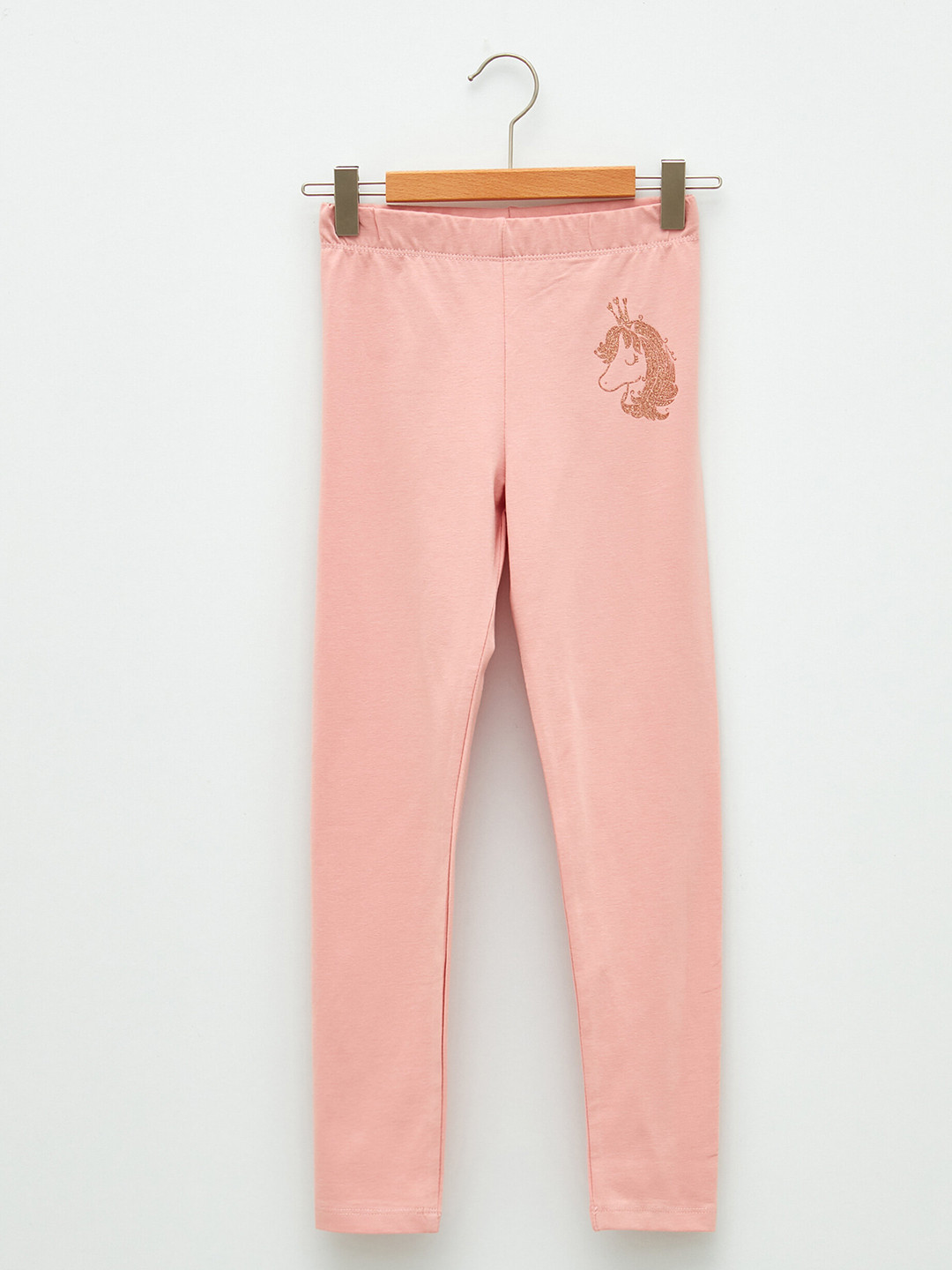 

LC Waikiki Girls Dusty Pink Solid Stretchable Leggings, Rose