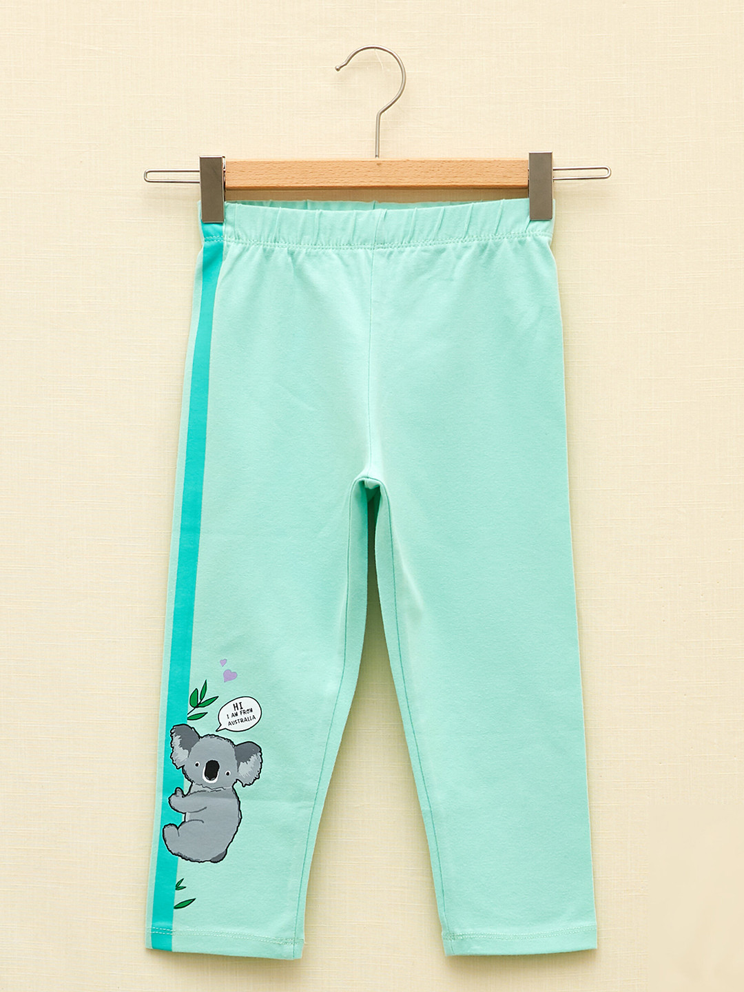 

LC Waikiki Girls Aqua Green Solid Solid Stretchable Leggings