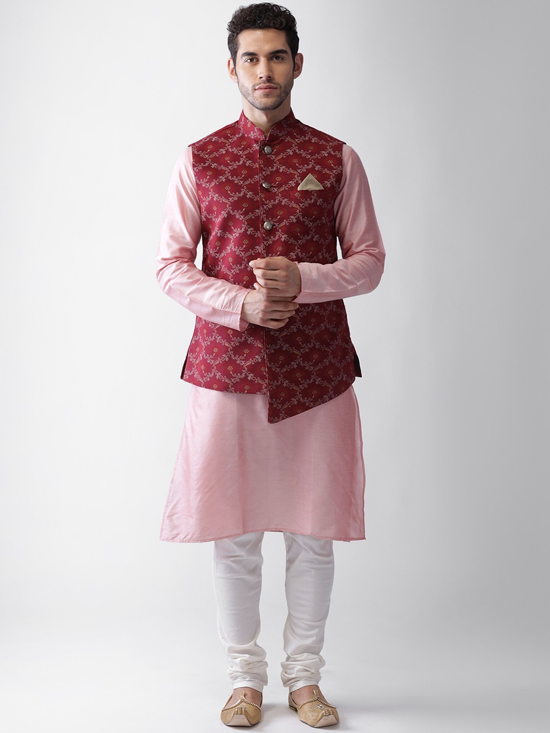 

KISAH Men Maroon Kurta with Pyjamas