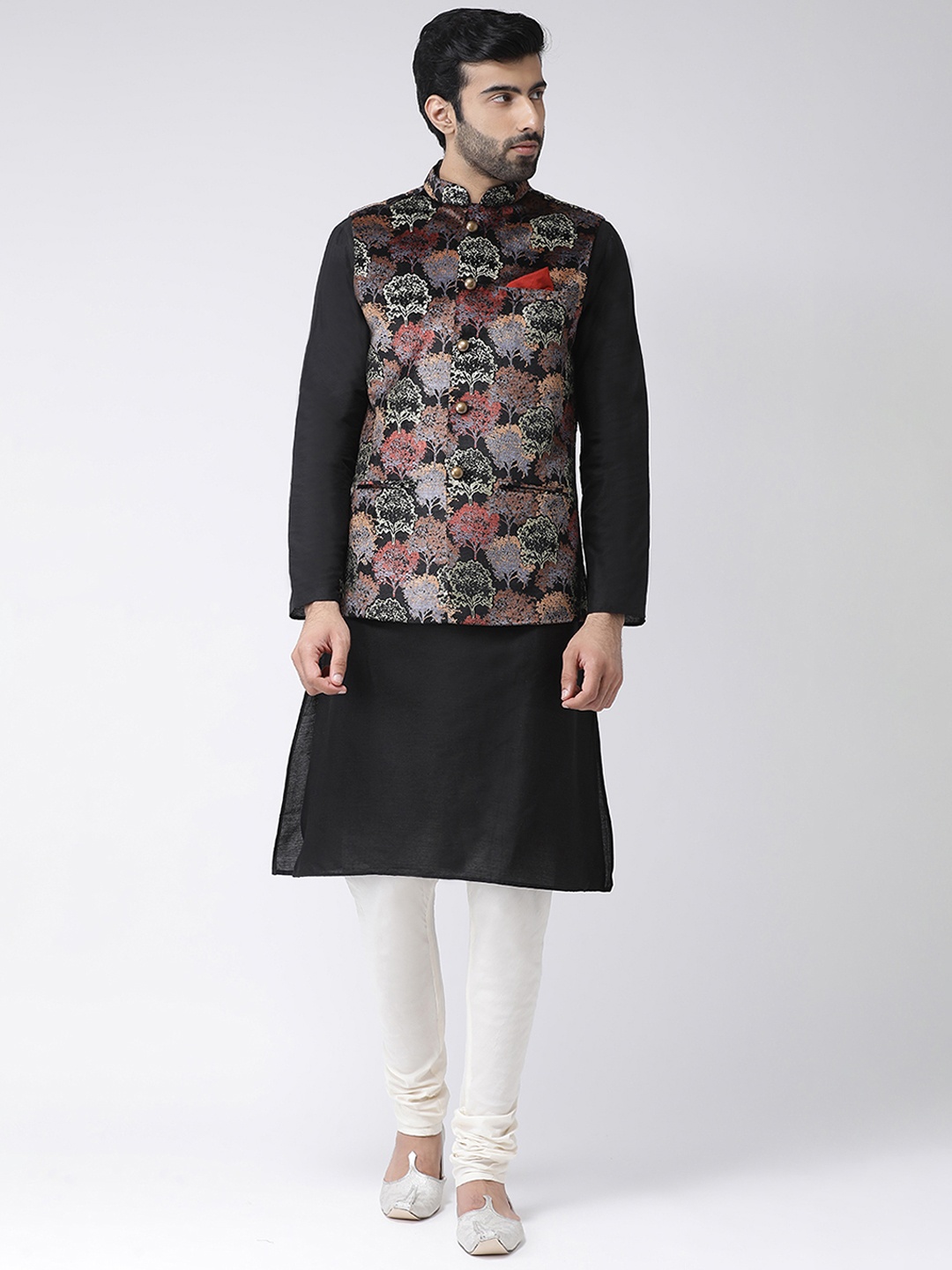 

KISAH Men Multicoloured Floral Kurta with Pyjamas, Multi
