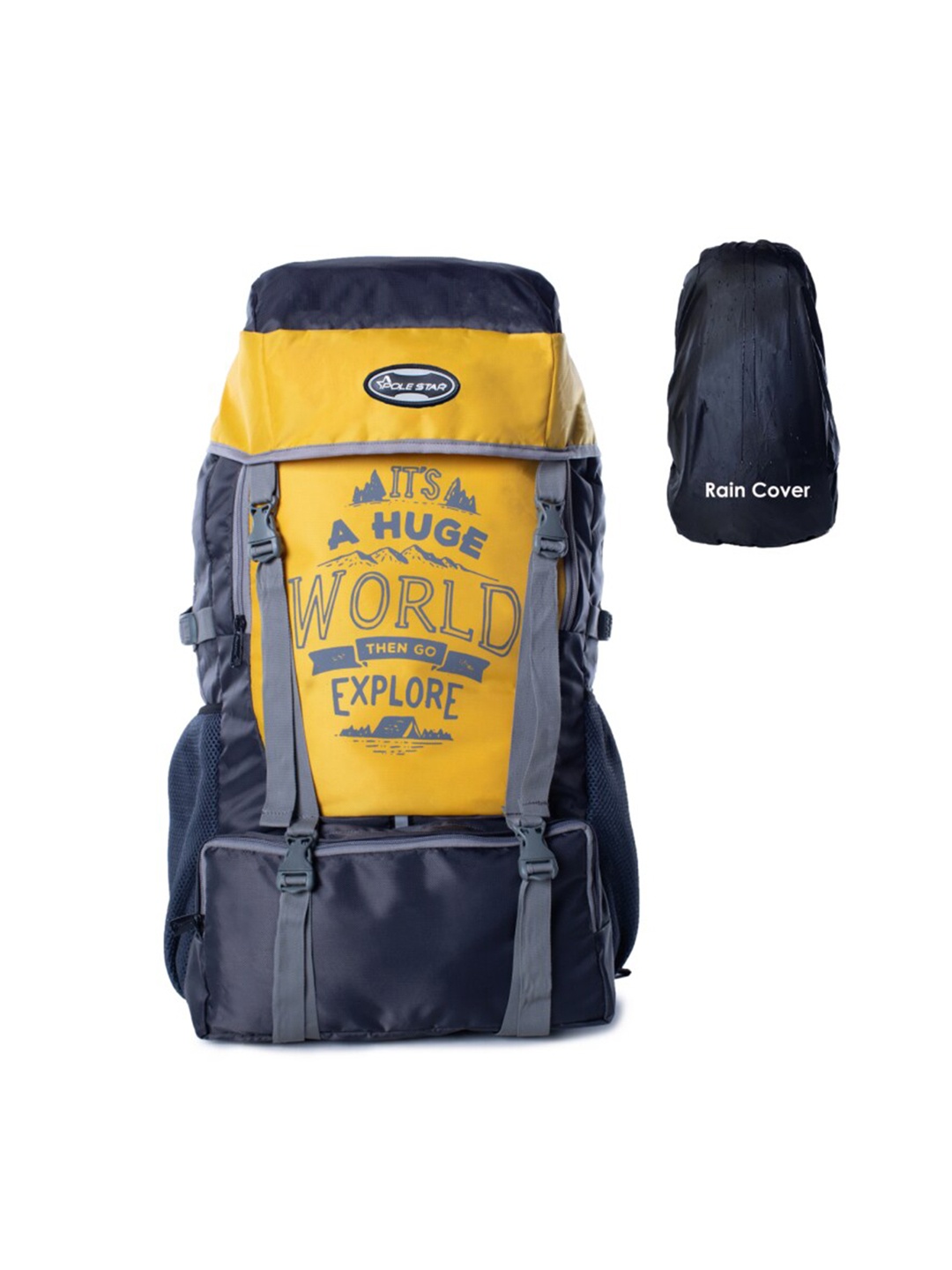 

Polestar Grey & Yellow Colourblocked Hiking Rucksacks