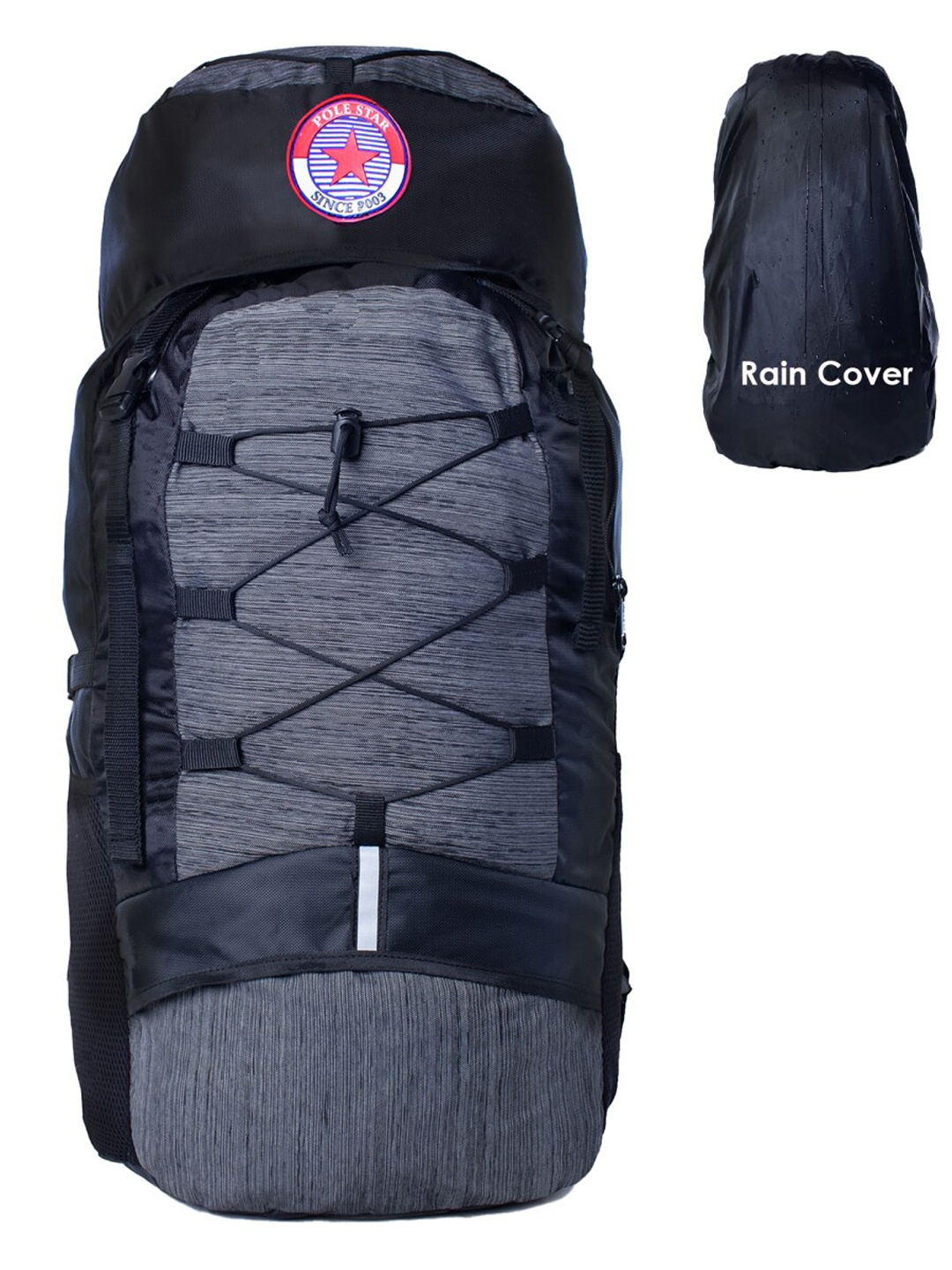 

Polestar Grey & Black Colorblocked Rucksacks