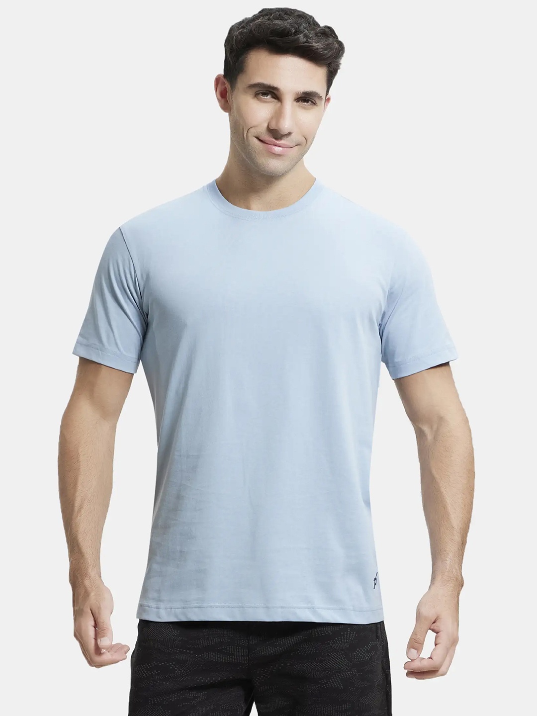 

Jockey Combed Cotton Rich Round Neck Half Sleeve Tshirt-2714, Blue