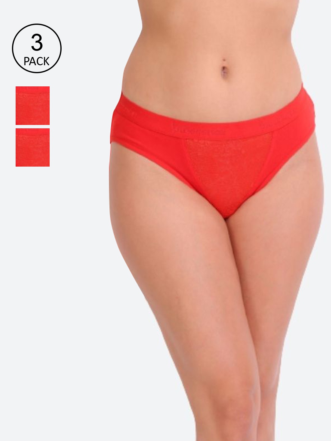

Innocence Pack Of 3 Coral Floral Printed Cotton Hipster Briefs