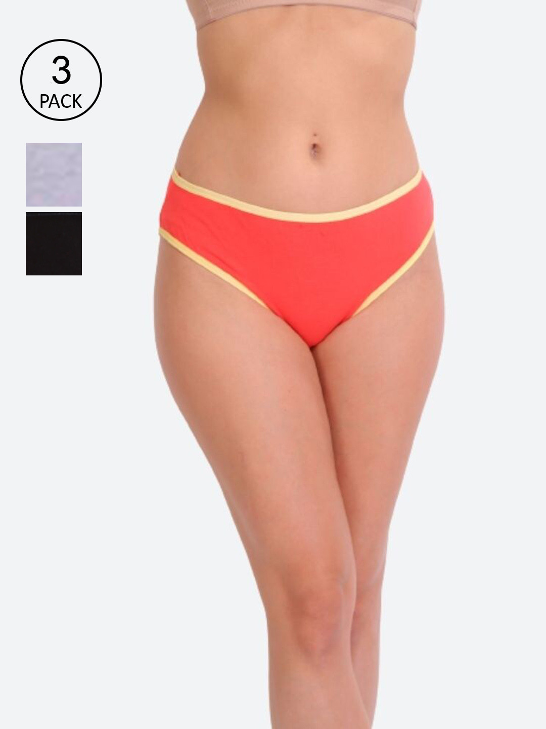 

Innocence Women Pack Of 2 Solid Hipster Briefs, Coral