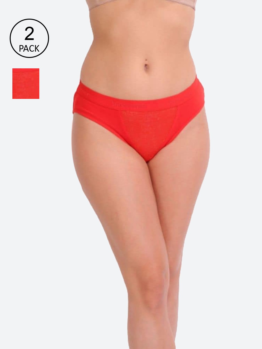 

Innocence Women Pack Of 2 Solid Cotton Hipster Briefs, Coral
