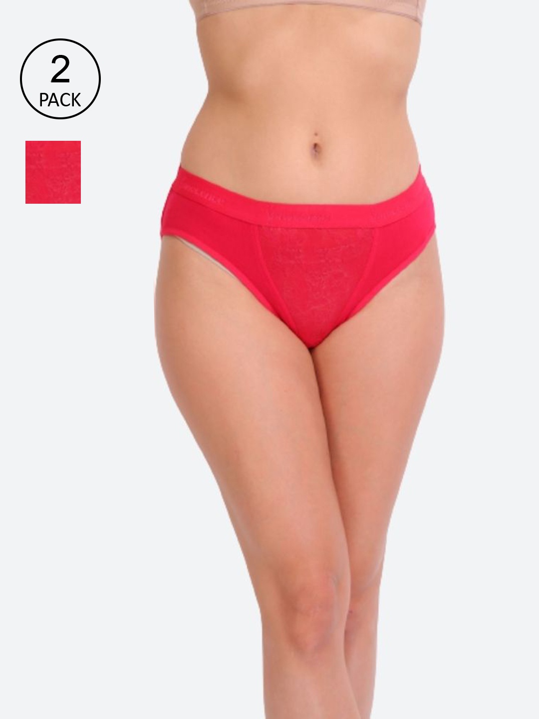 

Innocence Pack of 2 Pink Basic Briefs BBAPLIN91033_S