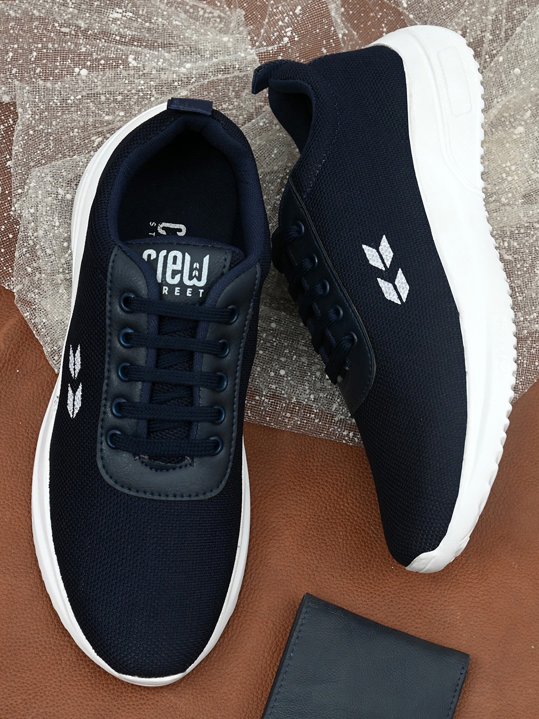 

Crew STREET Men Textured Sneakers, Navy blue