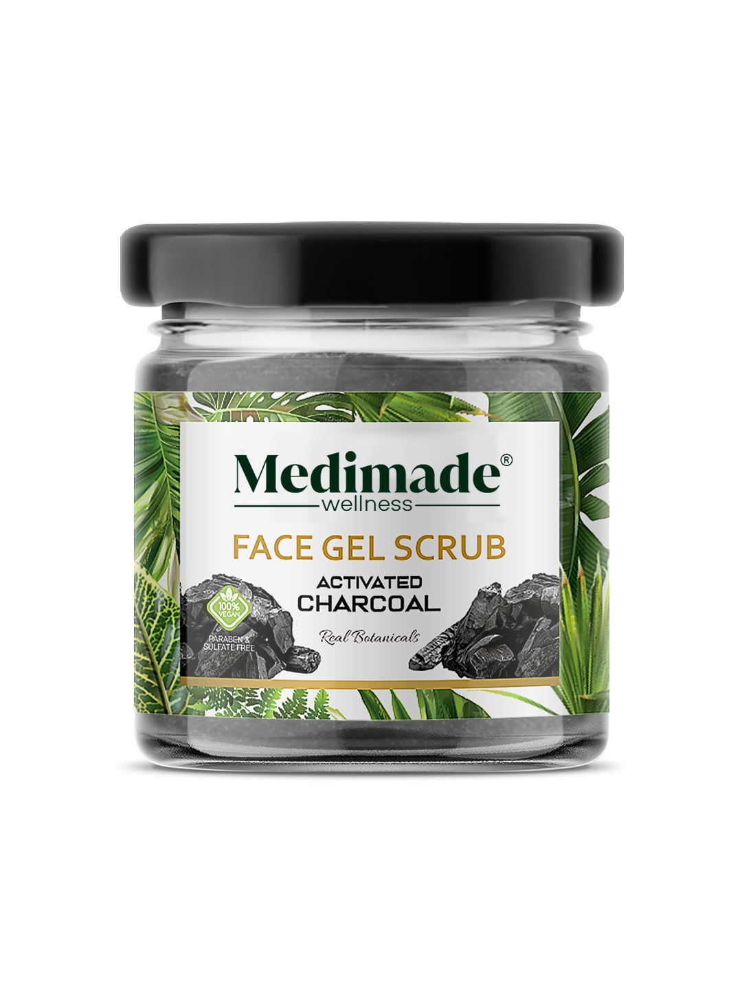 

Medimade Activated Charcoal Face Gel Scrub - 30 gm, Black