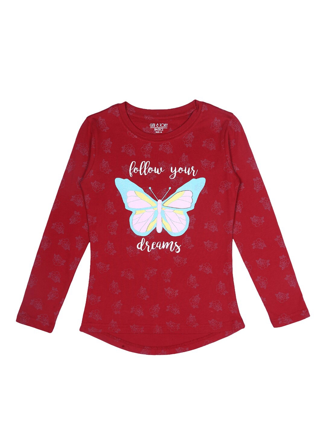 

Gini and Jony Red Floral Print Top