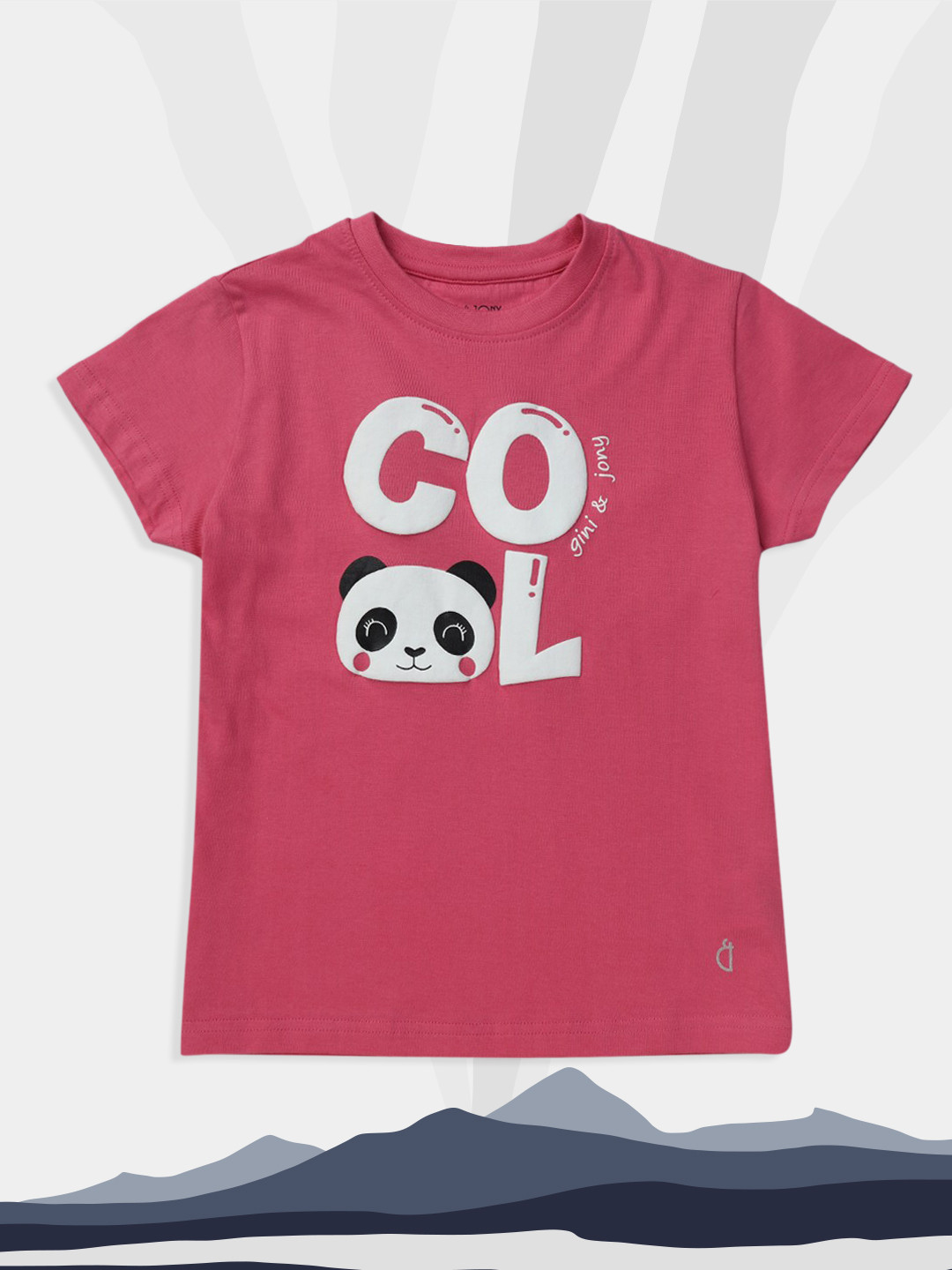 

Gini and Jony Kids Girls Pink Typography Print Top