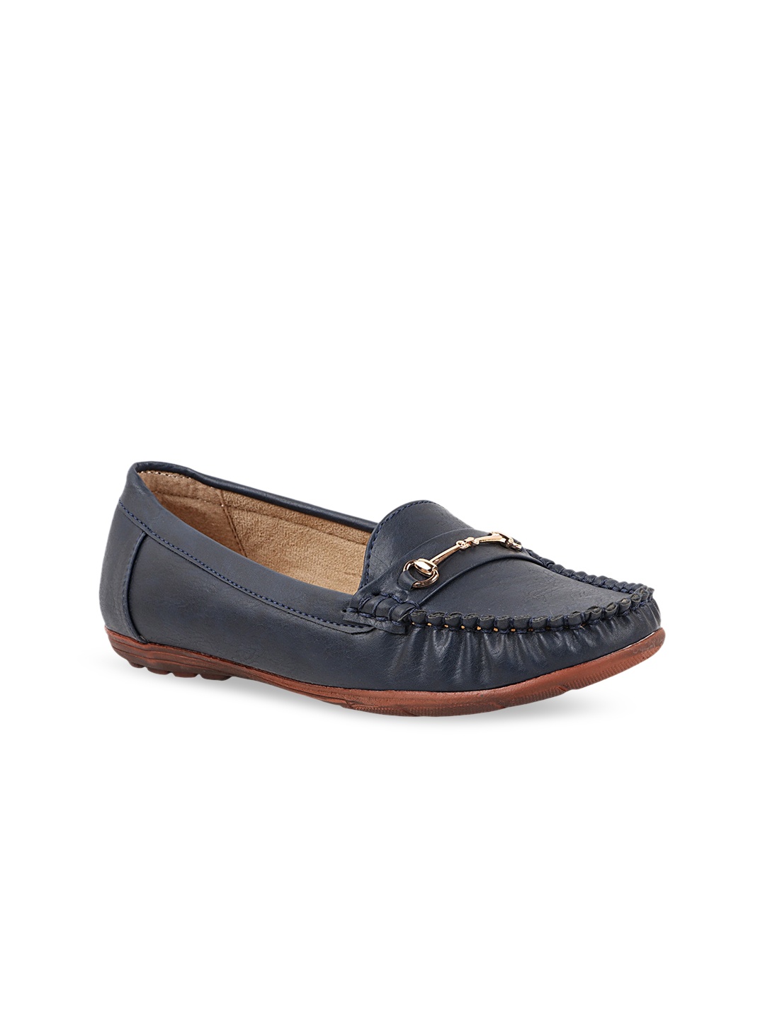 

THE WHITE POLE Women Navy Blue Casual Loafers