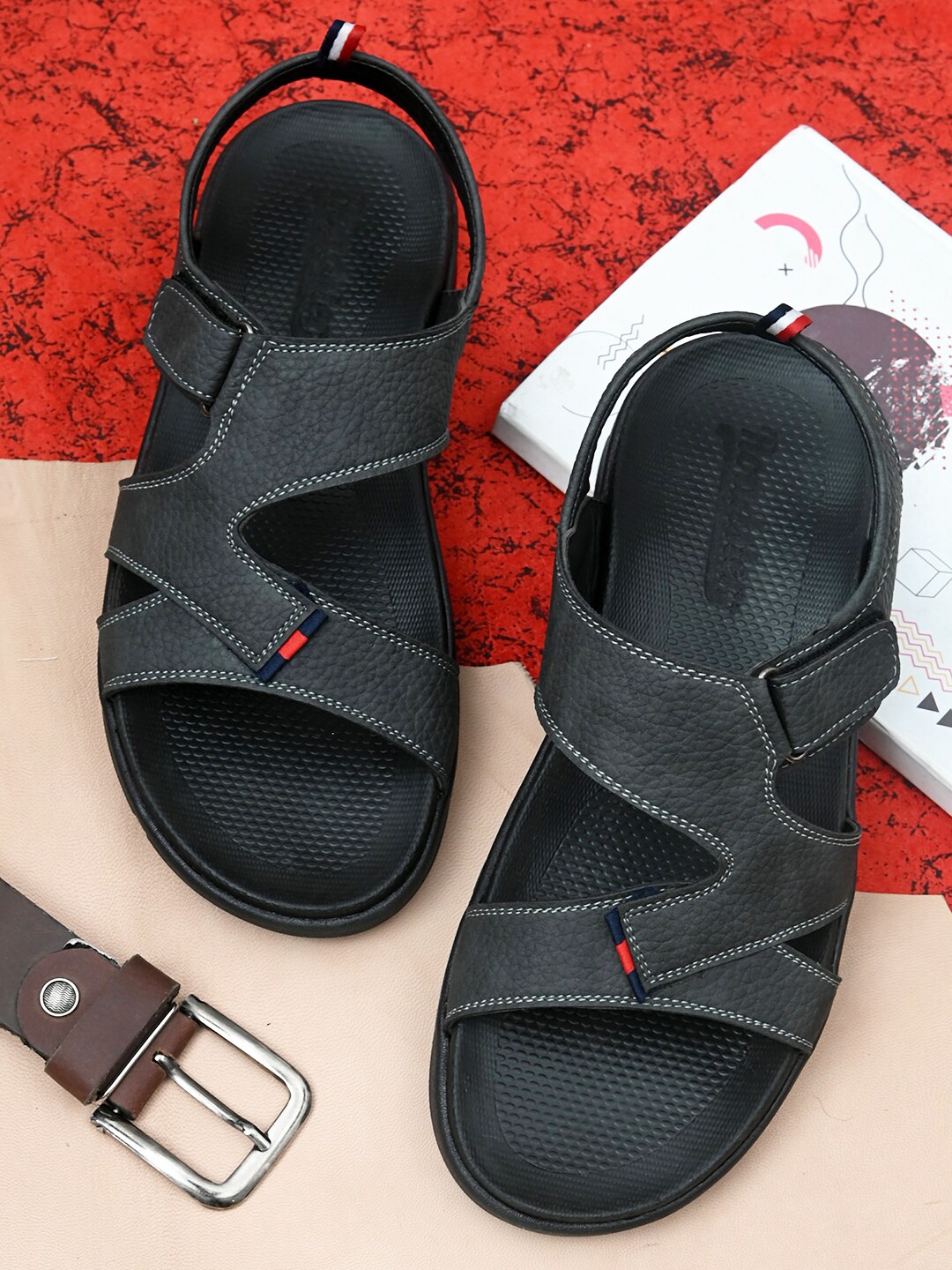 

Roadster Men Grey PU Comfort Sandals