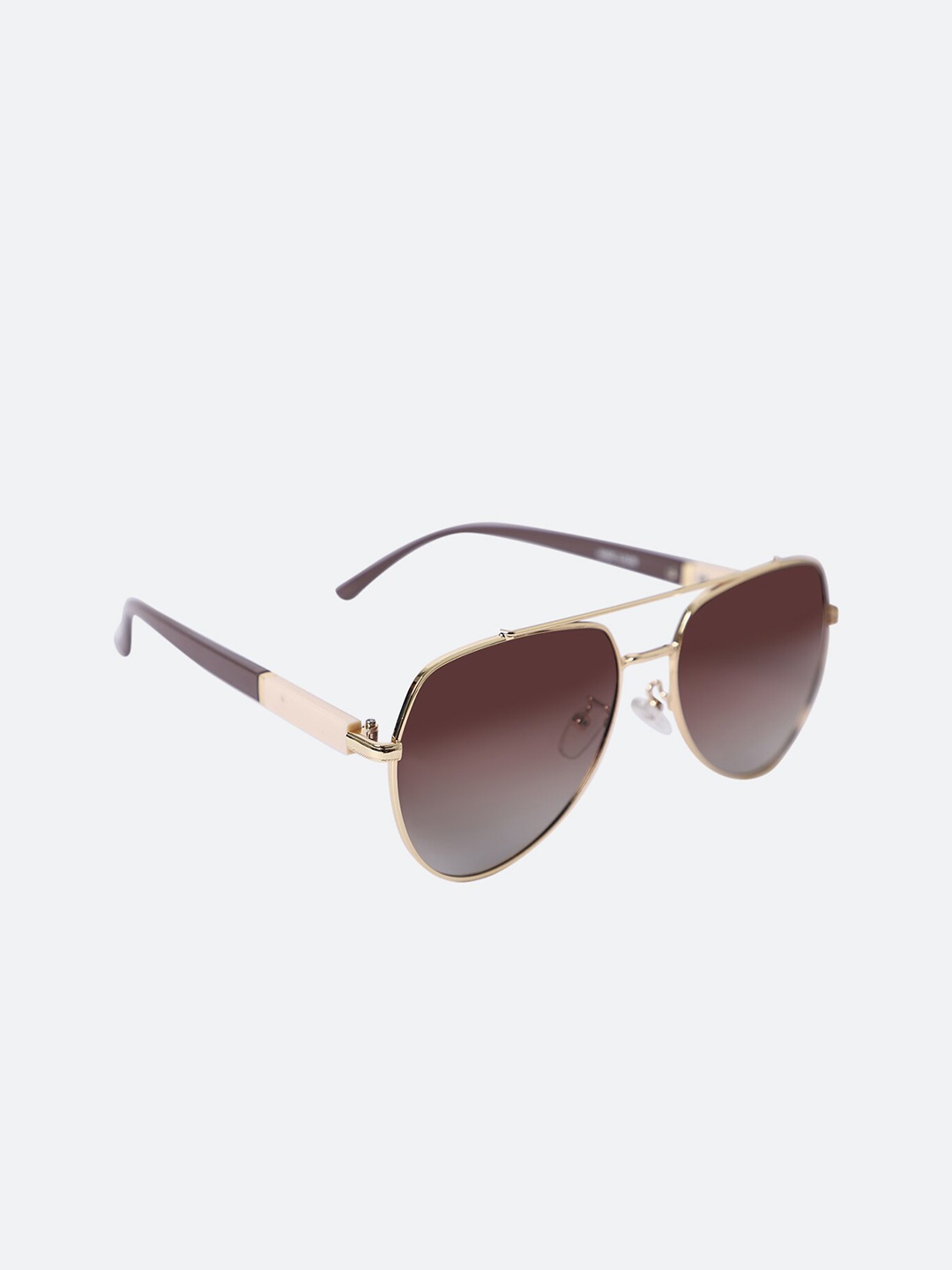 

MARC LOUIS Men Brown Lens & Brown Aviator Sunglasses with UV Protected Lens