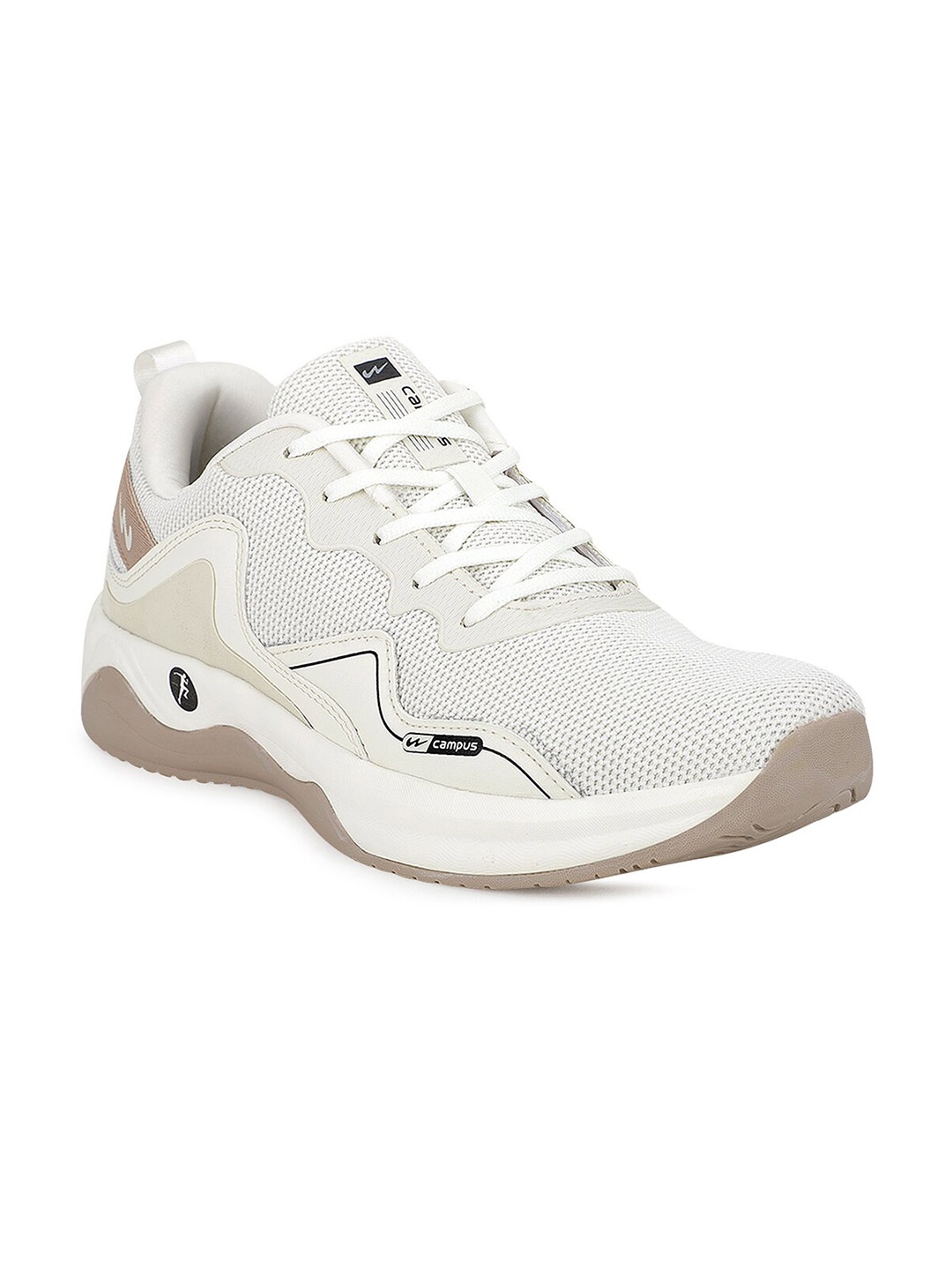 

Campus Men Off White Mesh Running Shoes