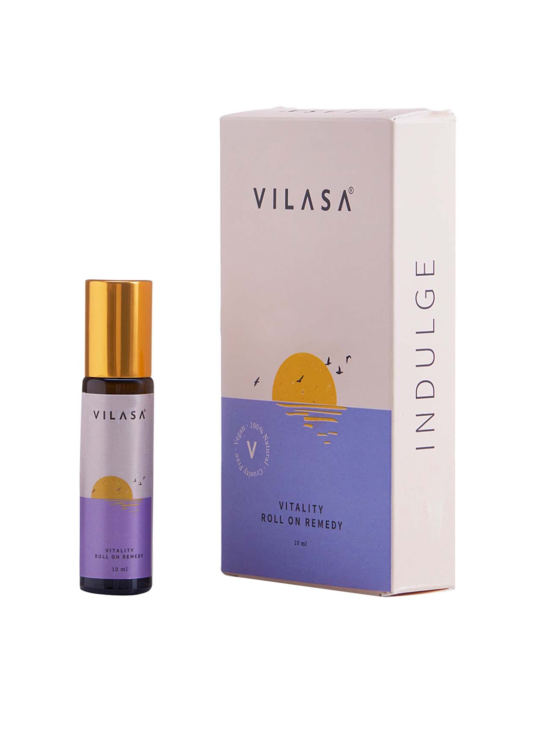 

VILASA Indulge Vitality Roll On Remedy to Uplifts the mood & Reduces Anxiety - 10 ml, Blue