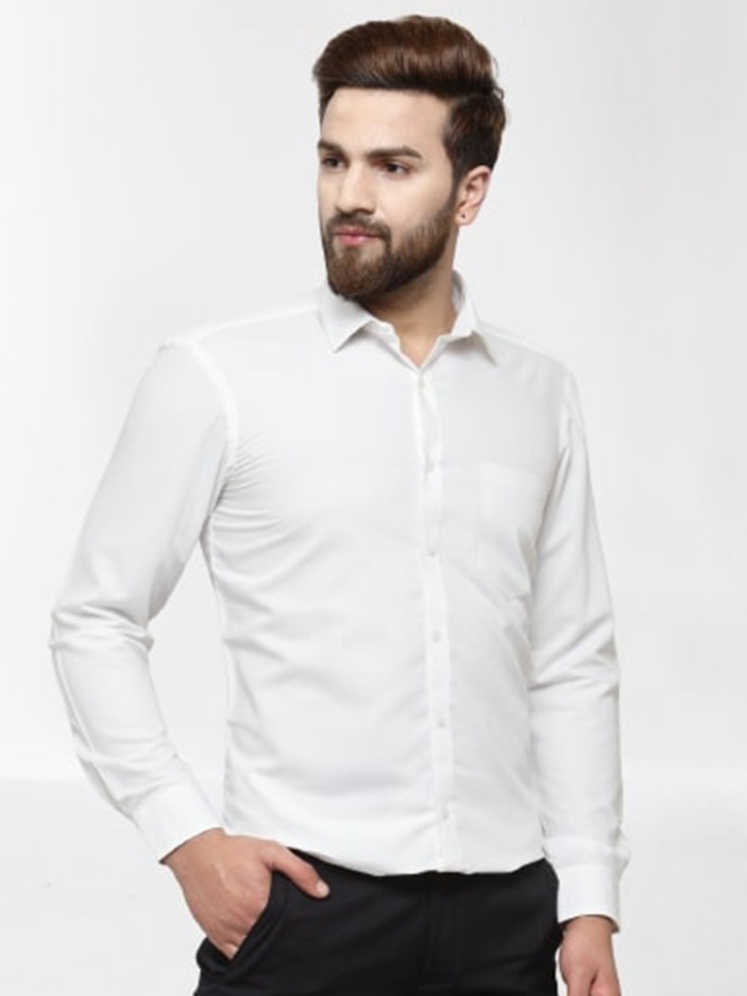 

RG DESIGNERS Men White Slim Fit Formal Shirt