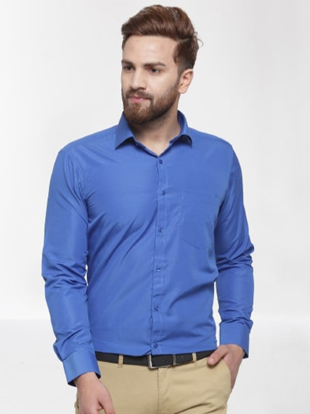 

RG DESIGNERS Men Blue Slim Fit Formal Shirt