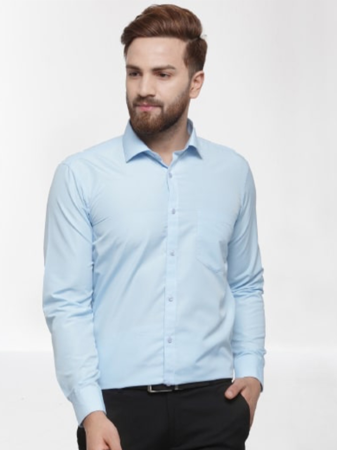 

RG DESIGNERS Men Blue Slim Fit Formal Shirt