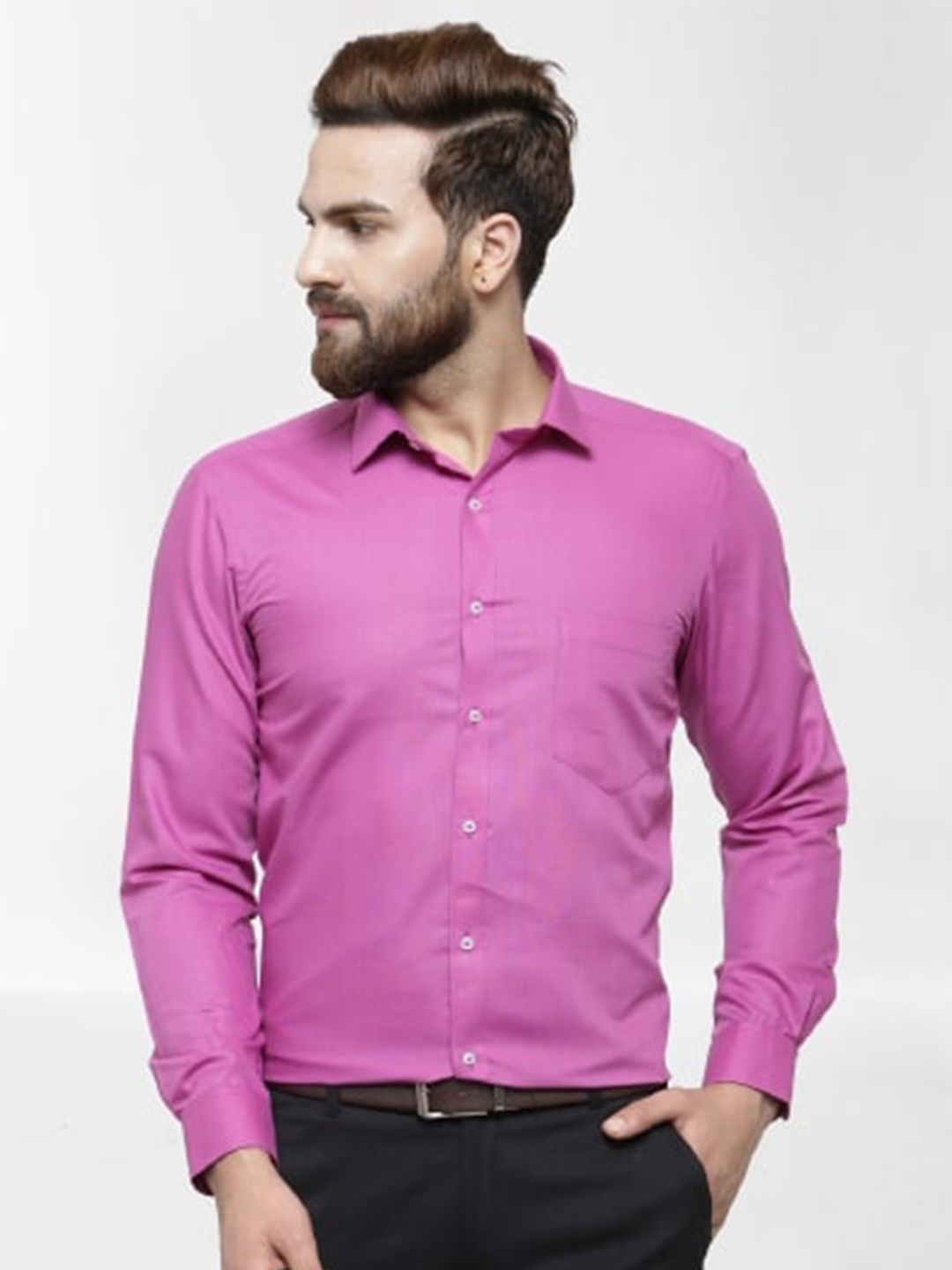 

RG DESIGNERS Men Purple Slim Fit Formal Shirt