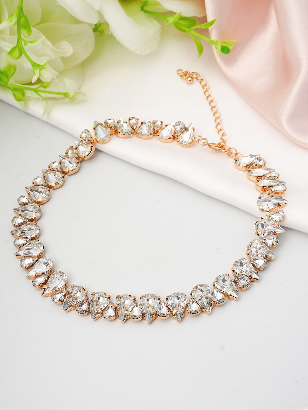 

Ferosh Gold-Toned & White Necklace