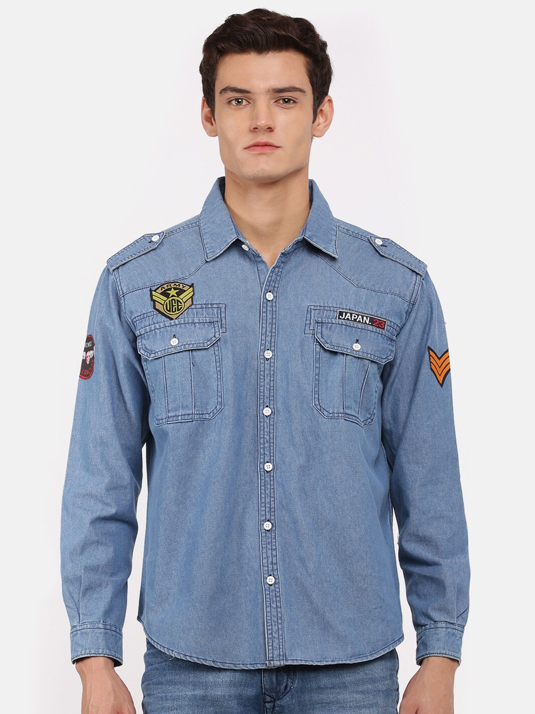 

VOXATI Men Blue Standard Casual Shirt