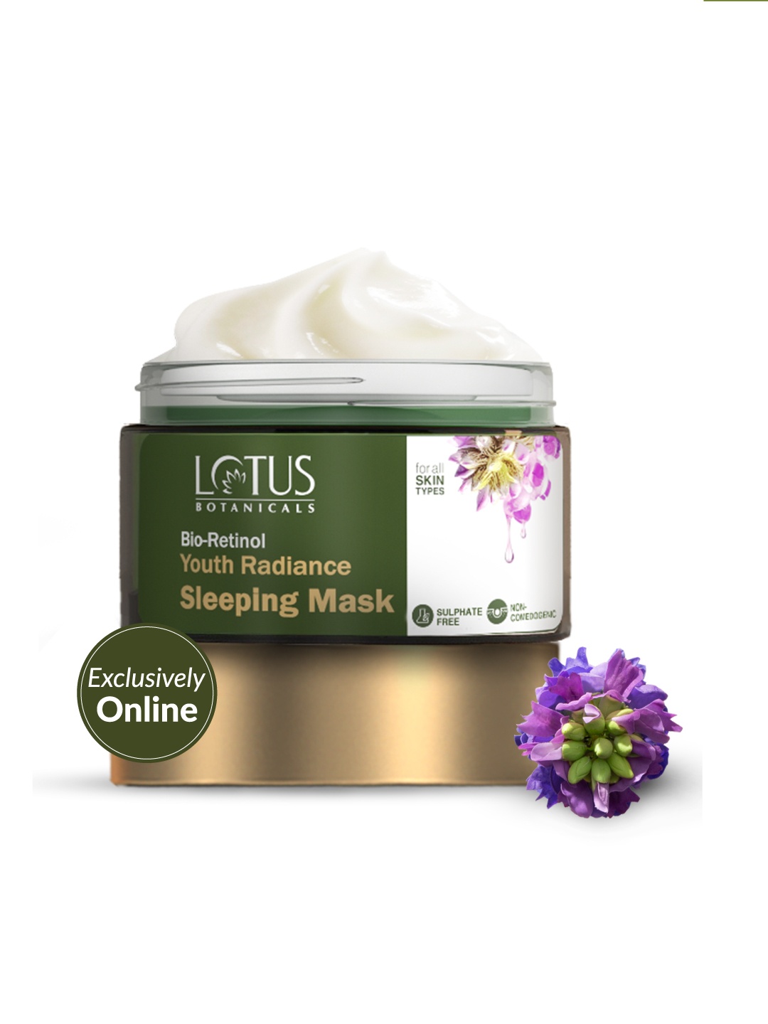 

Lotus Botanicals Bio Retinol Youth Radiance Sleeping Mask Night Creme - 50g, Green