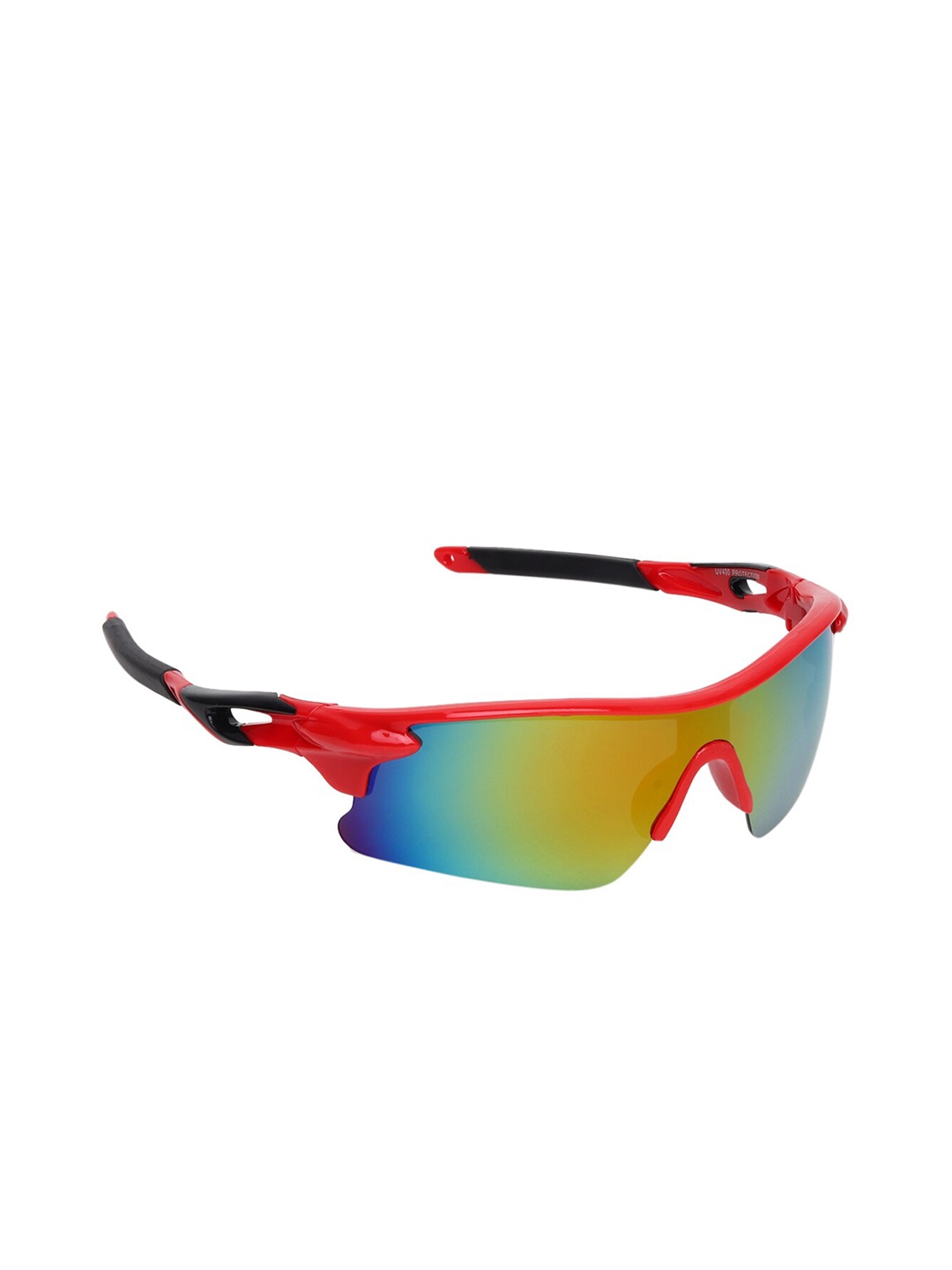 

CRIBA Unisex Blue Lens & Red Sports Sunglasses with UV Protected Lens CR_SPRT