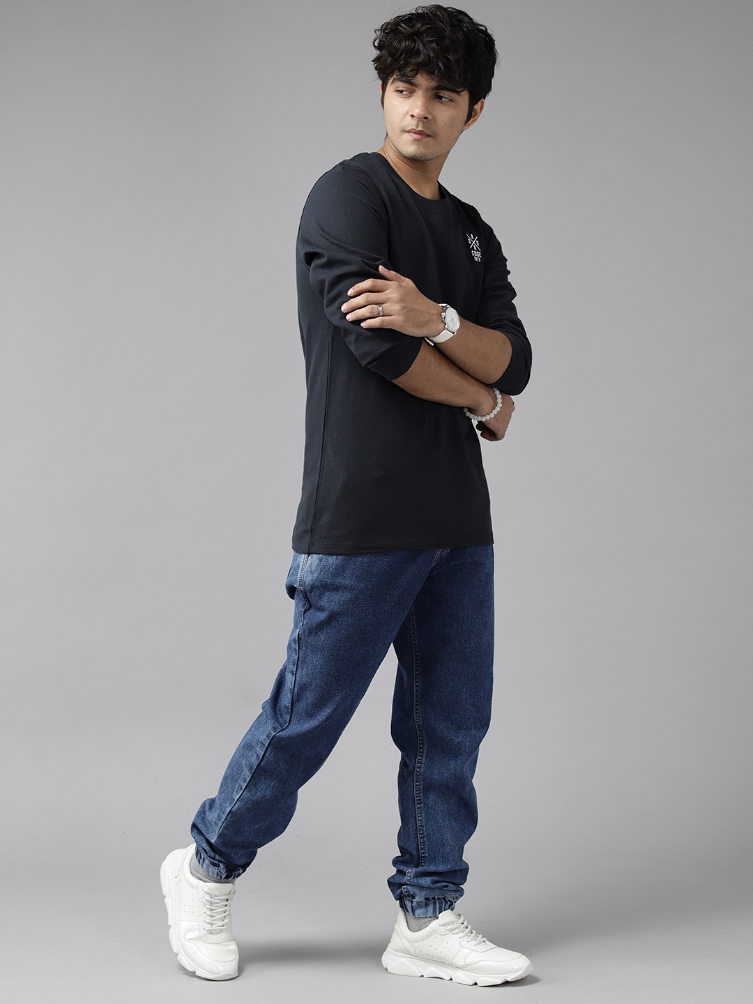 

UTH by Roadster Teen Boys Blue Jogger Stretchable Jeans