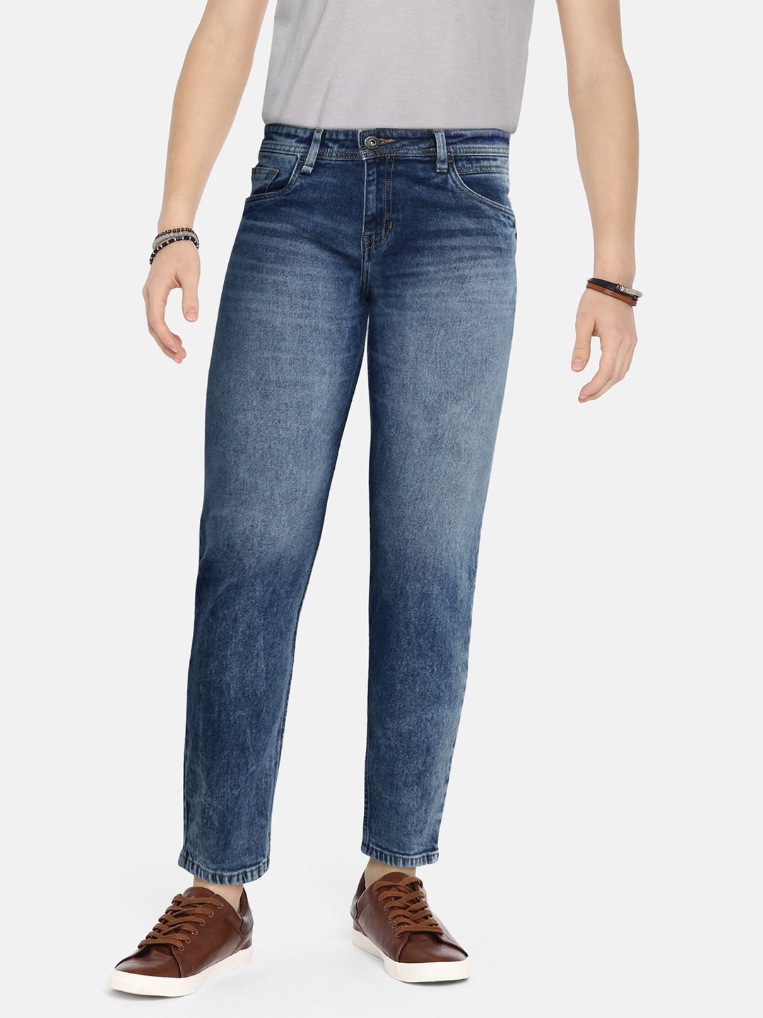 

UTH by Roadster Teen Boys Blue Solid Heavy Fade Slim Fit Stretchable Jeans