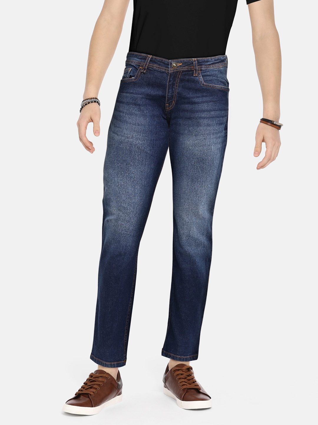 

UTH by Roadster Teen Boys Blue Solid Heavy Fade Slim Fit Stretchable Jeans