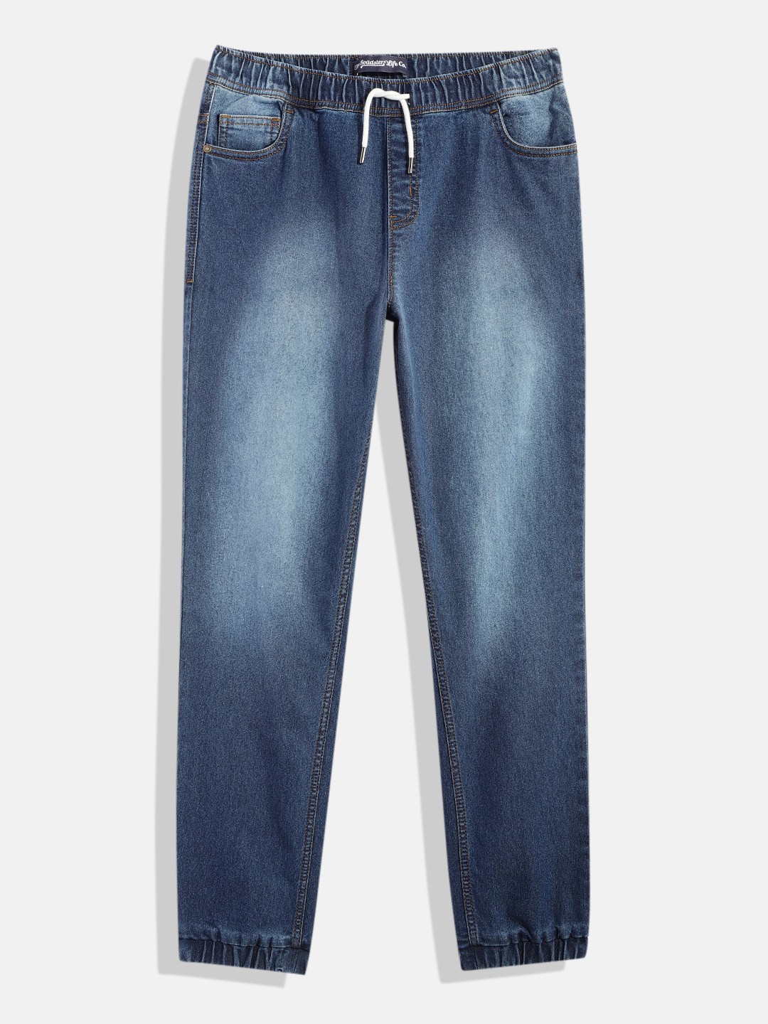 

UTH by Roadster Boys Blue Jogger Heavy Fade Stretchable Jeans