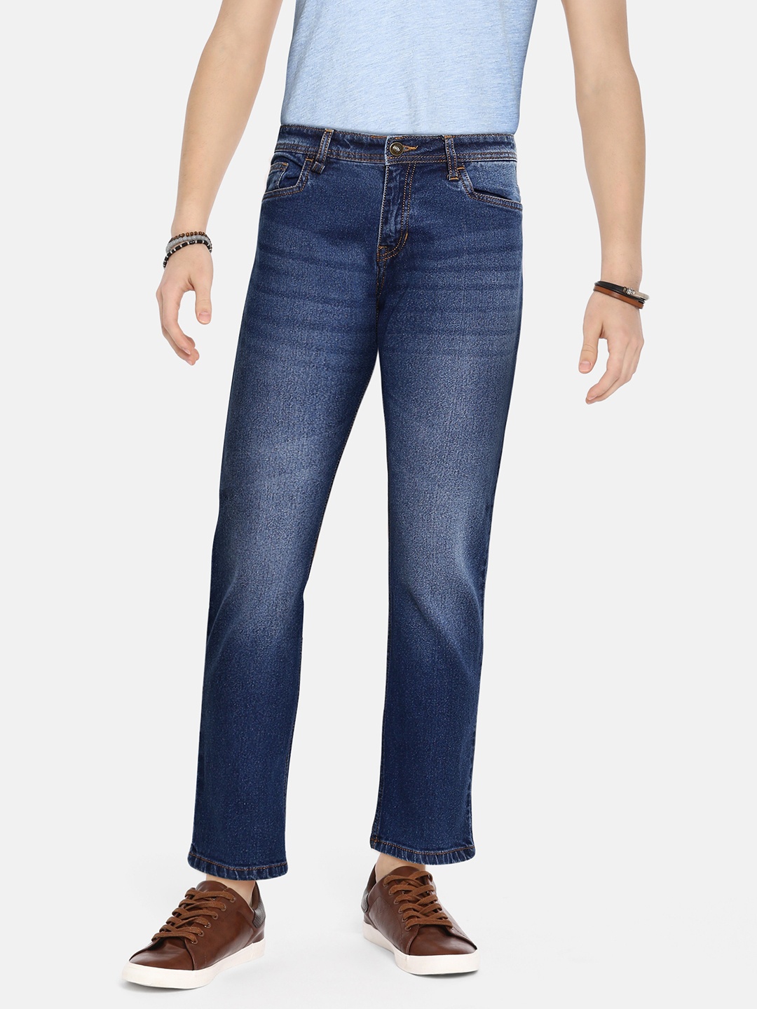 

UTH by Roadster Teen Boys Blue Solid Heavy Fade Slim Fit Stretchable Jeans