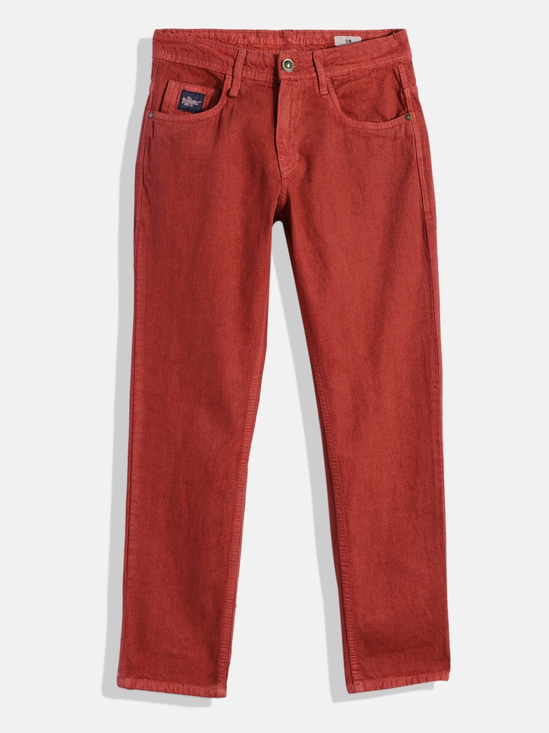 

UTH by Roadster Teen Boys Rust Slim Fit Stretchable Jeans