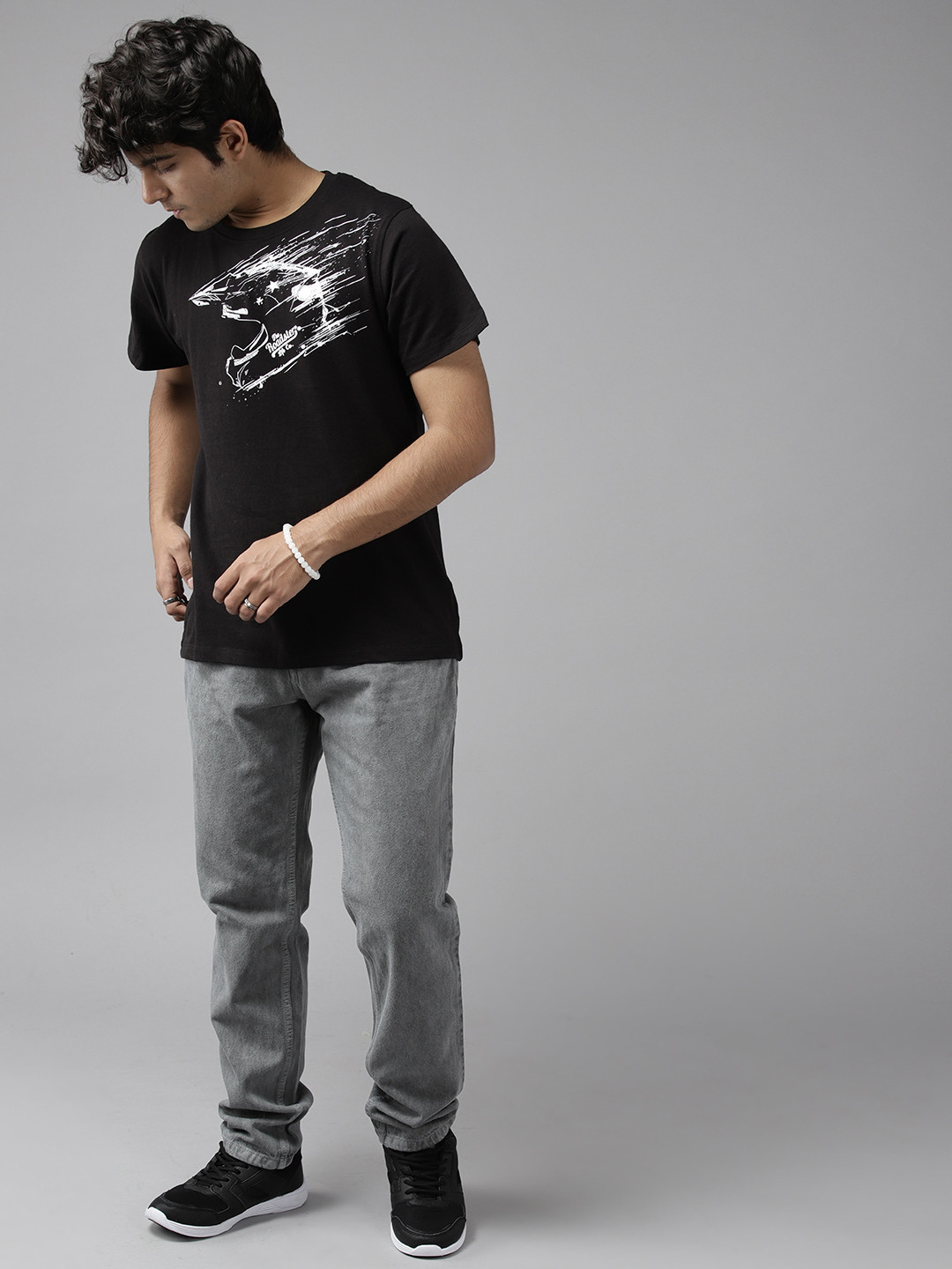 

UTH by Roadster Boys Grey Slim Fit Stretchable Jeans