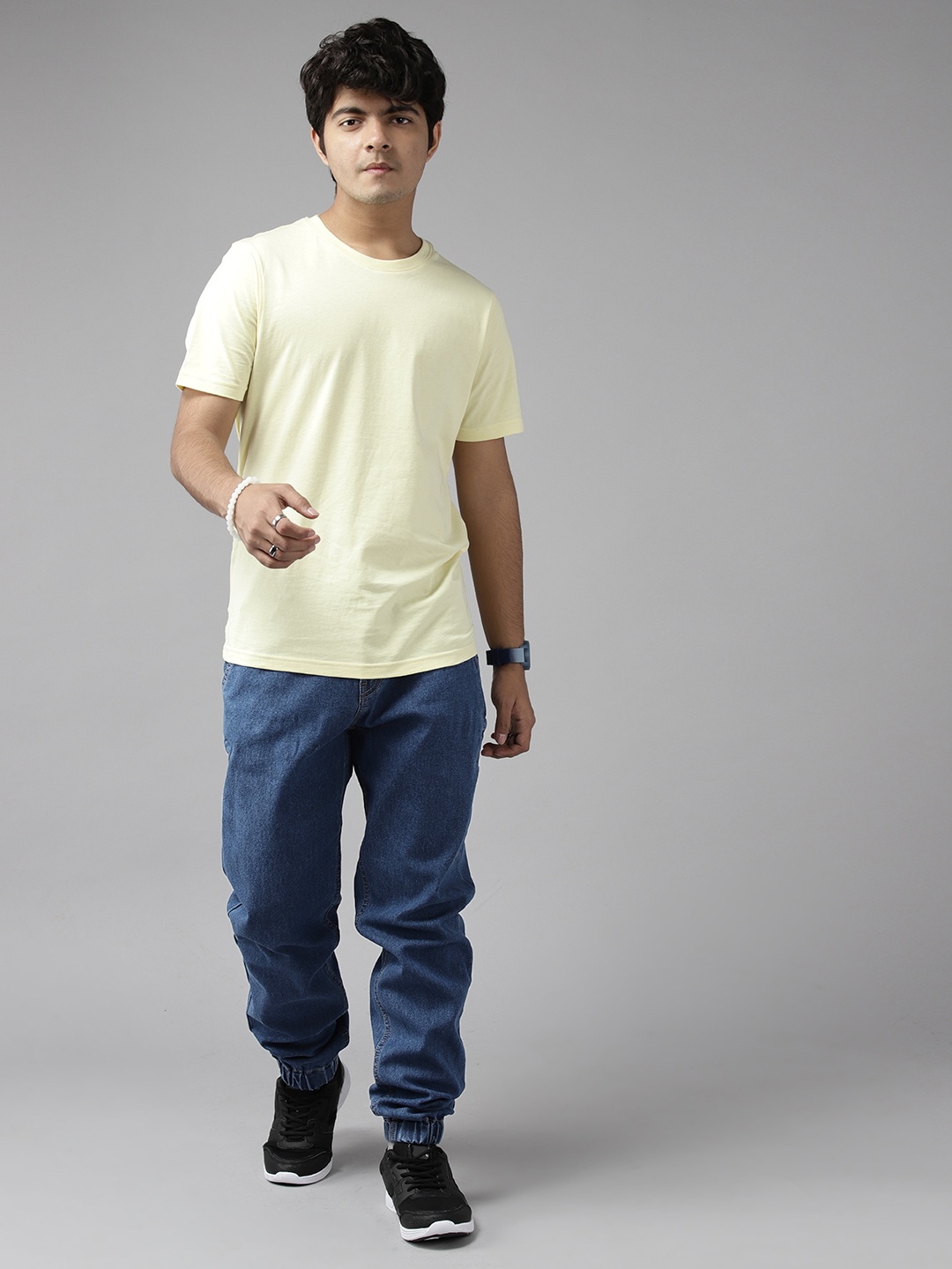 

UTH by Roadster Boys Blue Jogger Light Fade Stretchable Jeans