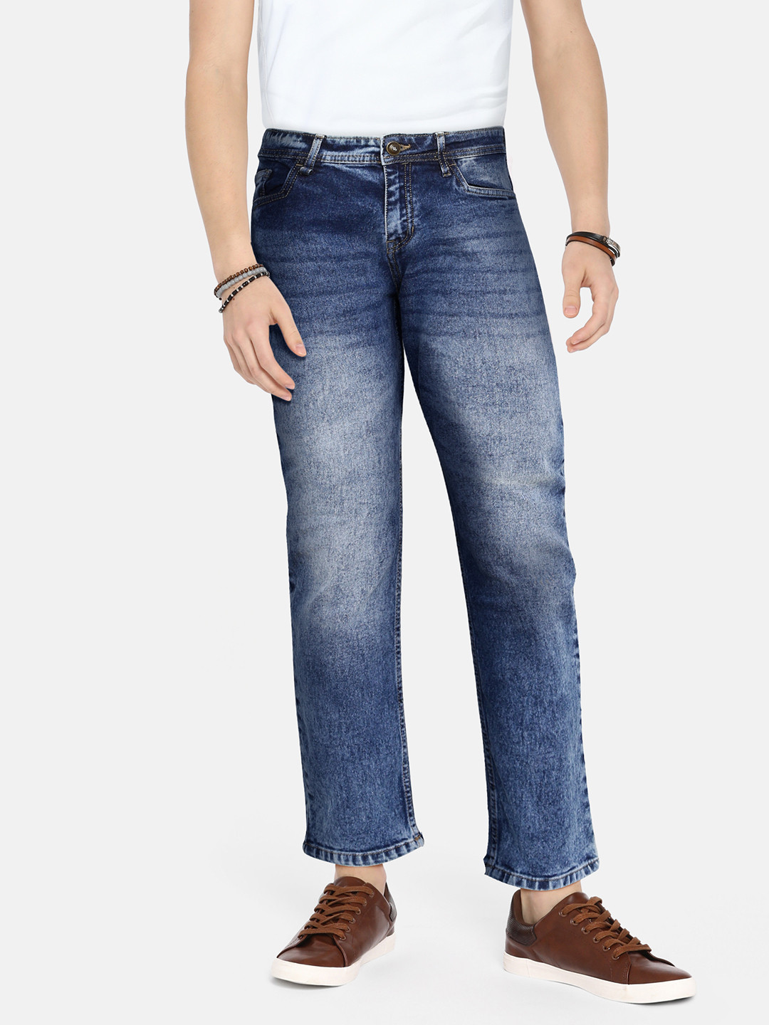 

UTH by Roadster Teen Boys Blue Solid Heavy Fade Slim Fit Stretchable Jeans